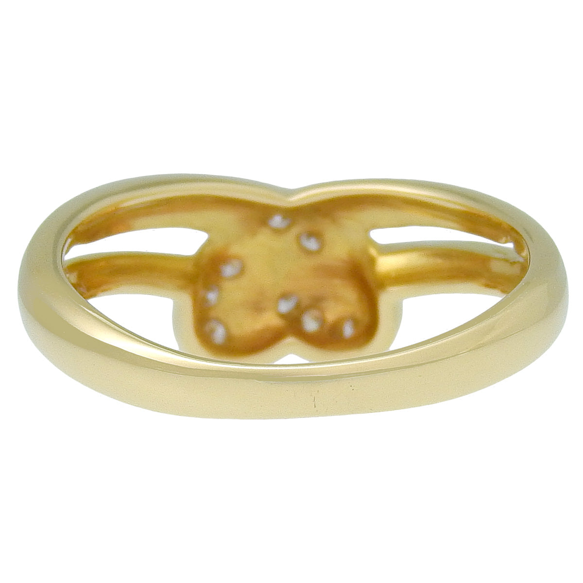 Heart Diamond Ring D0.08 Yellow Gold K18YG