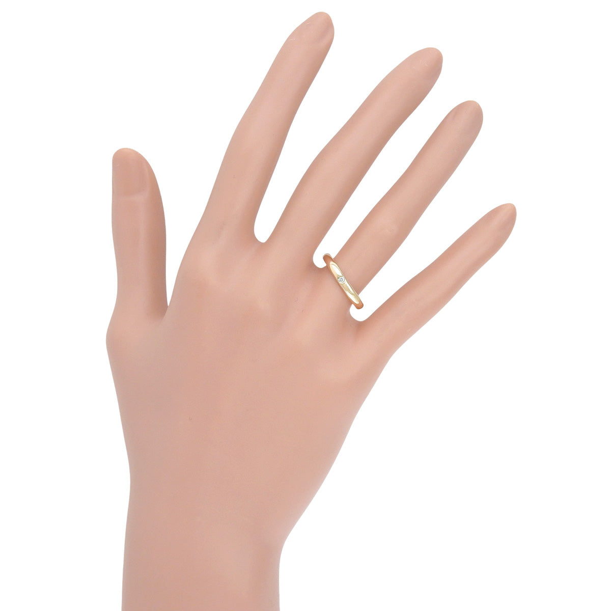 Diamond band ring in pink gold, 18KPG, 3.6g