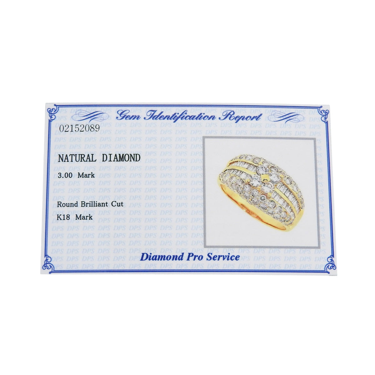 ダイヤモンド フラワーリング D3.00 イエローゴールド K18YG 18(58)号 8.8g