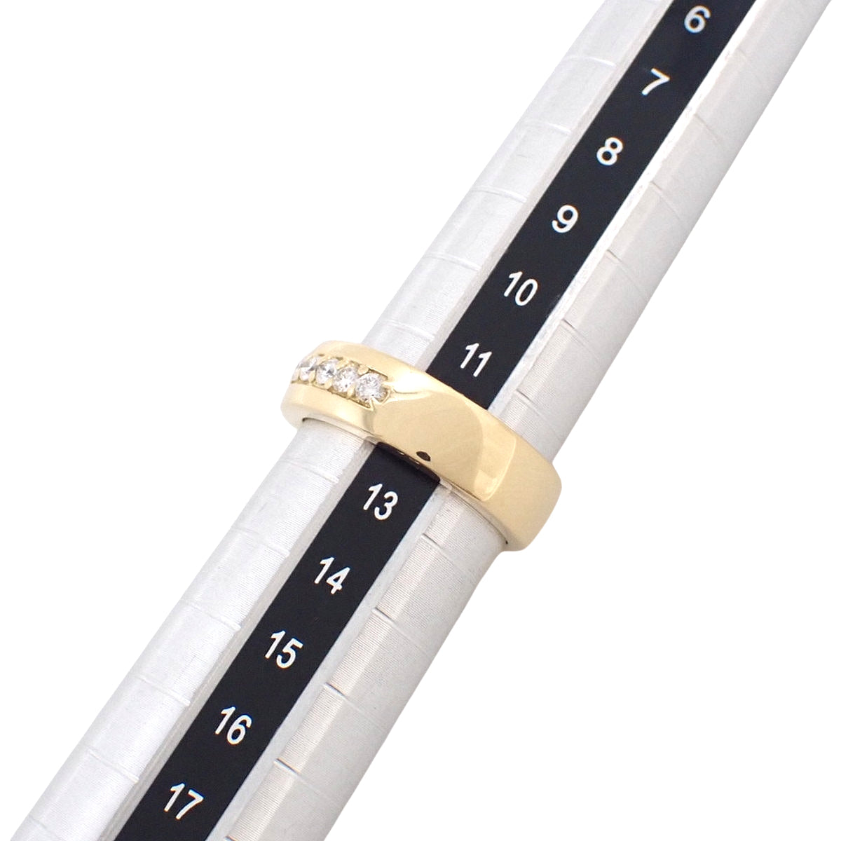 Diamond Ring D0.26 Yellow Gold K18YG Size 12 (EU 52) 7.7g