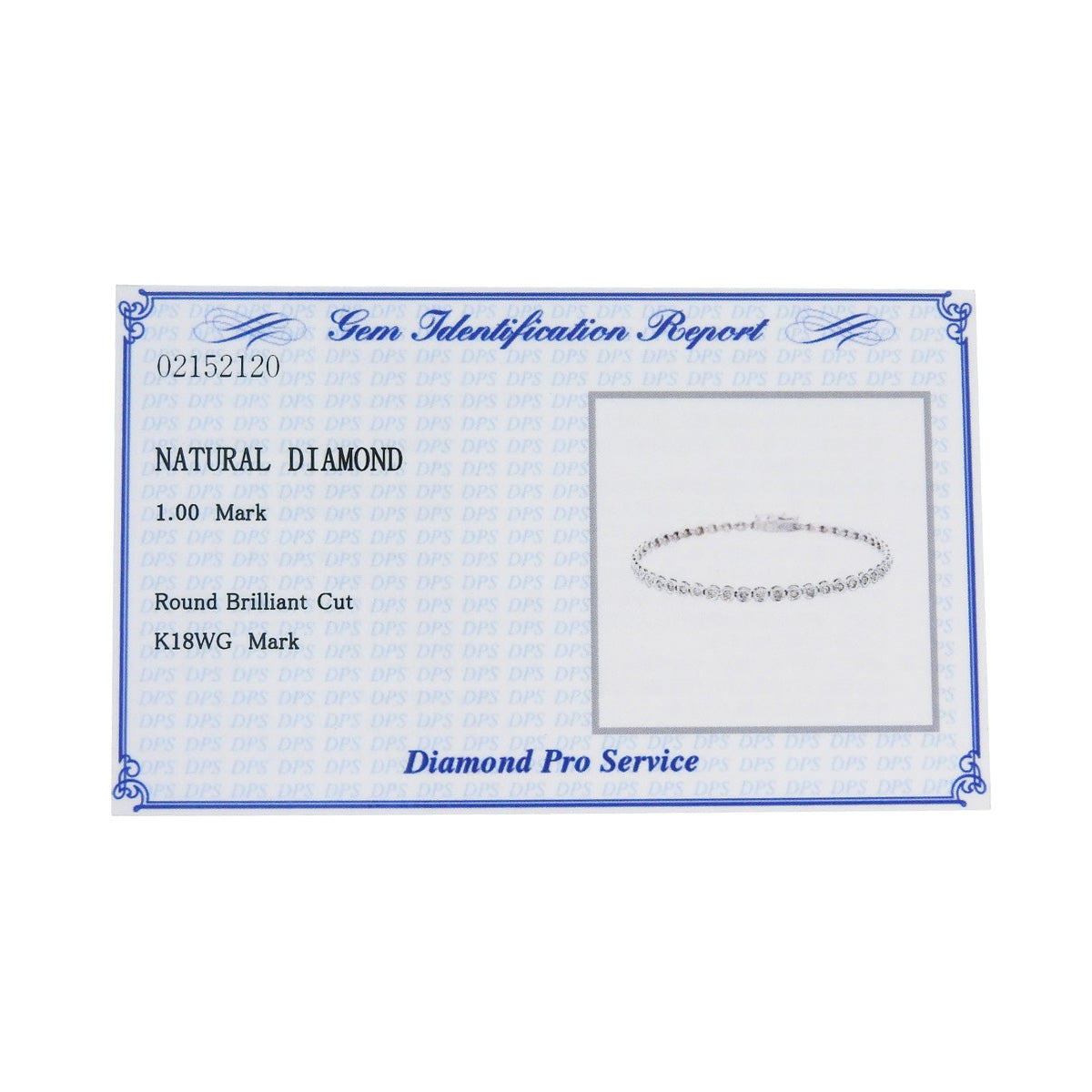 Diamond Tennis Bracelet D1.00 White Gold K18WG 6.0g