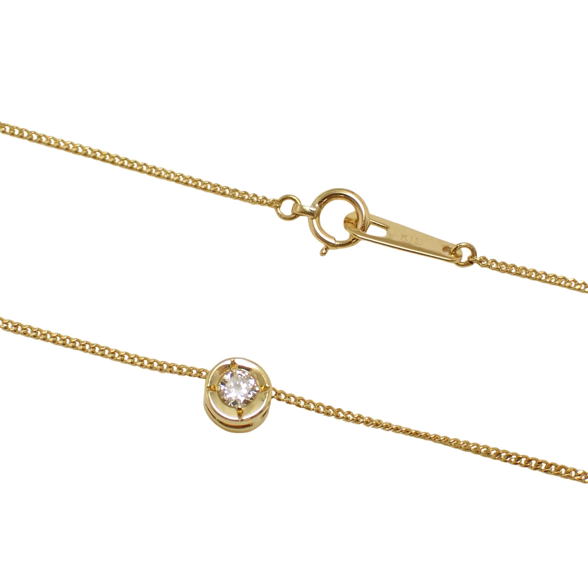 Diamond Necklace D1.0 Yellow Gold K18YG 2.5g