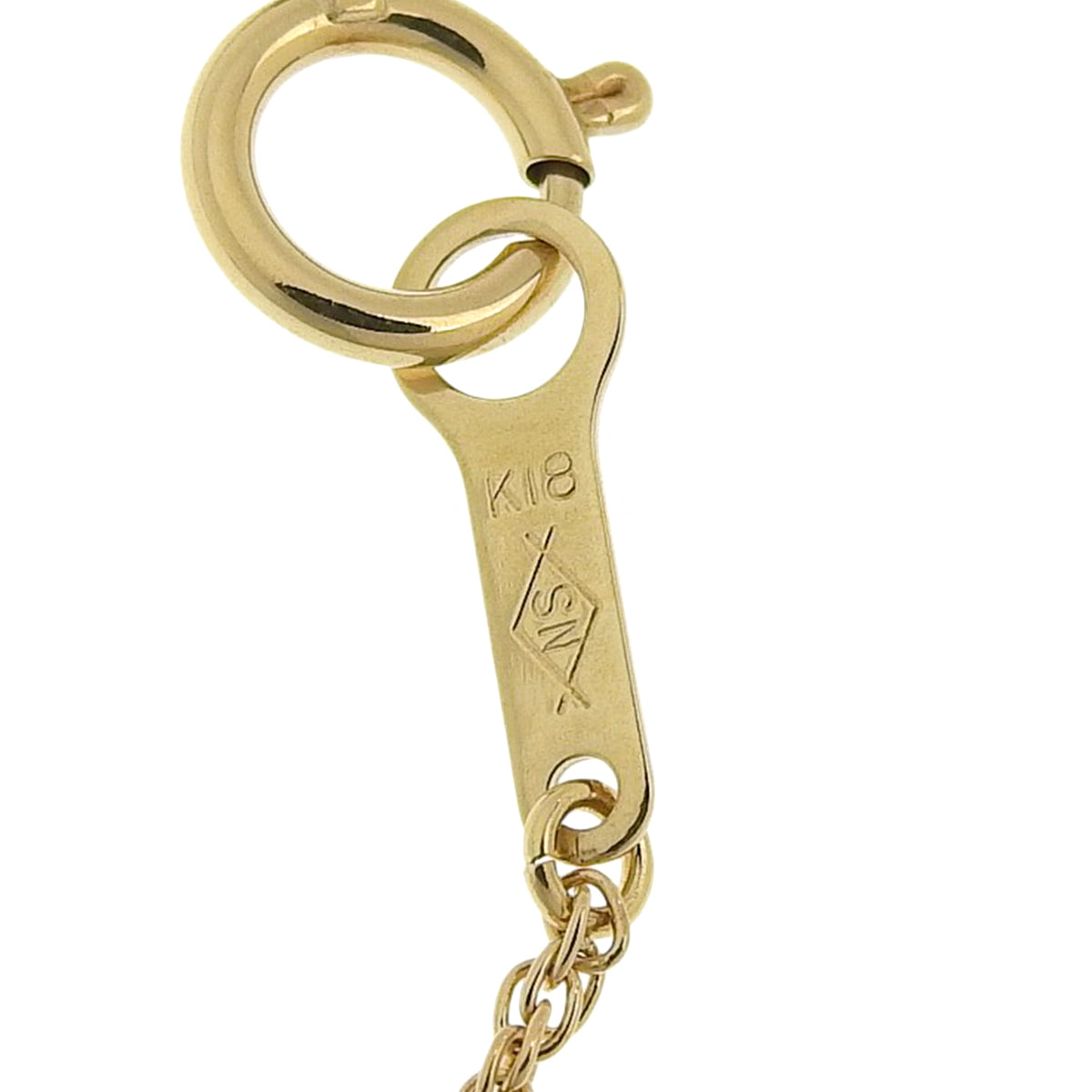 Diamond necklace D0.30 Yellow gold K18YG 3.8g