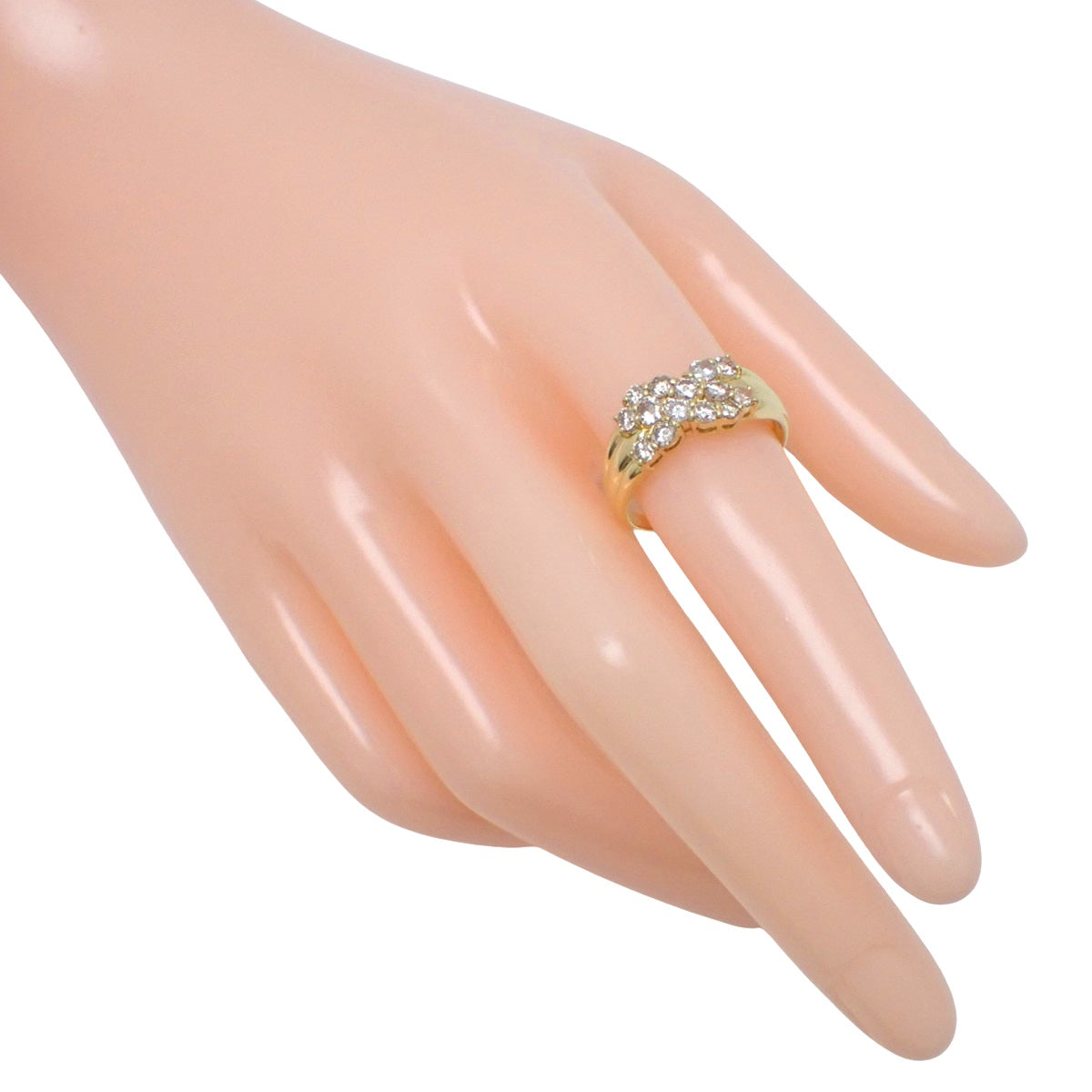 ダイヤモンド リング D1.04 イエローゴールド K18YG 17(57)号 4.9g