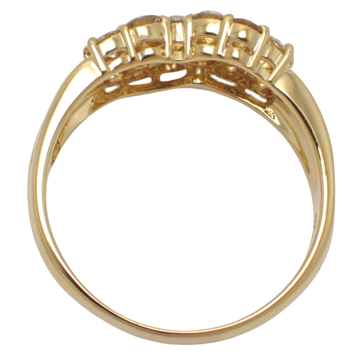 ダイヤモンド リング D1.04 イエローゴールド K18YG 17(57)号 4.9g