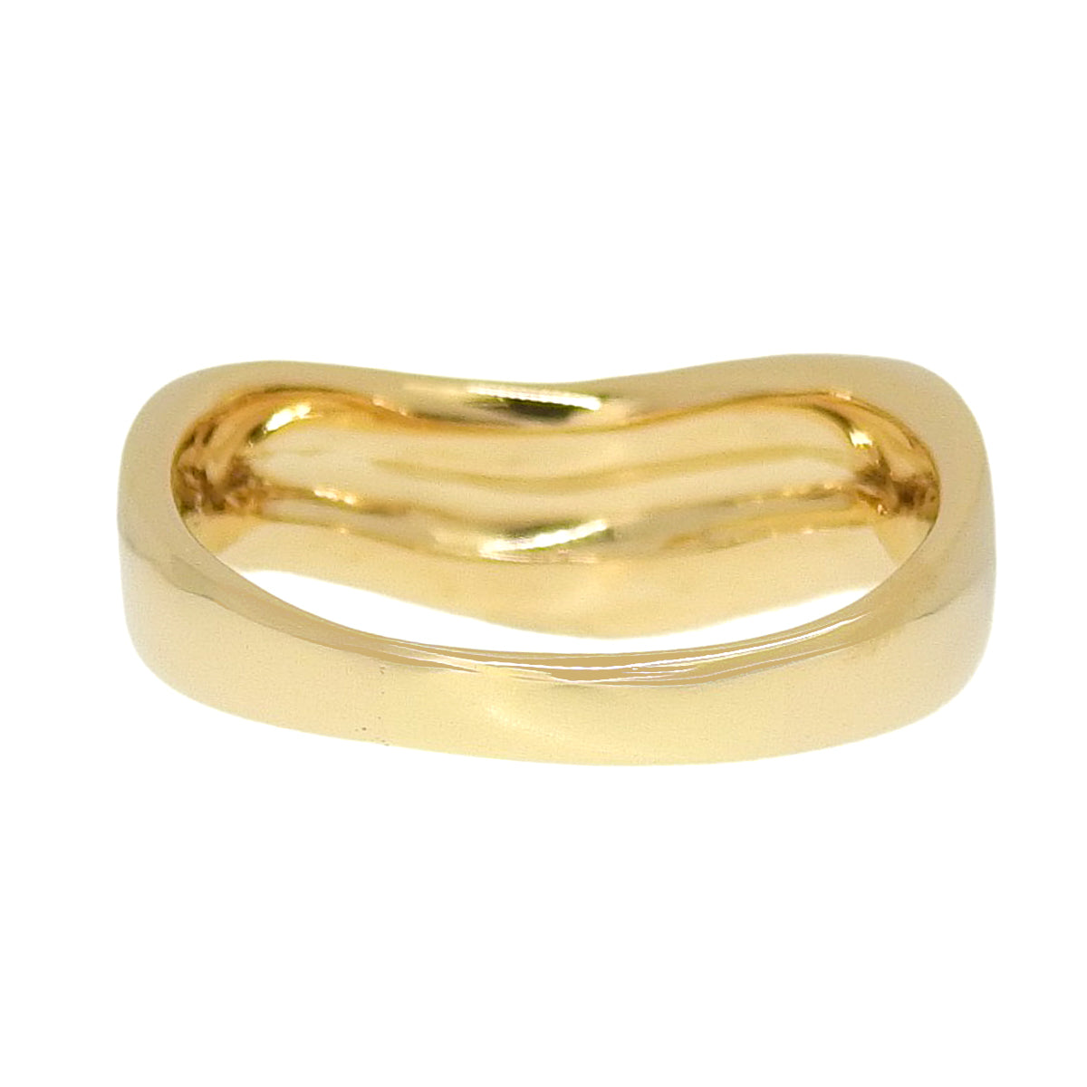 Diamond Line Ring D0.18 Yellow Gold K18YG 5.8g