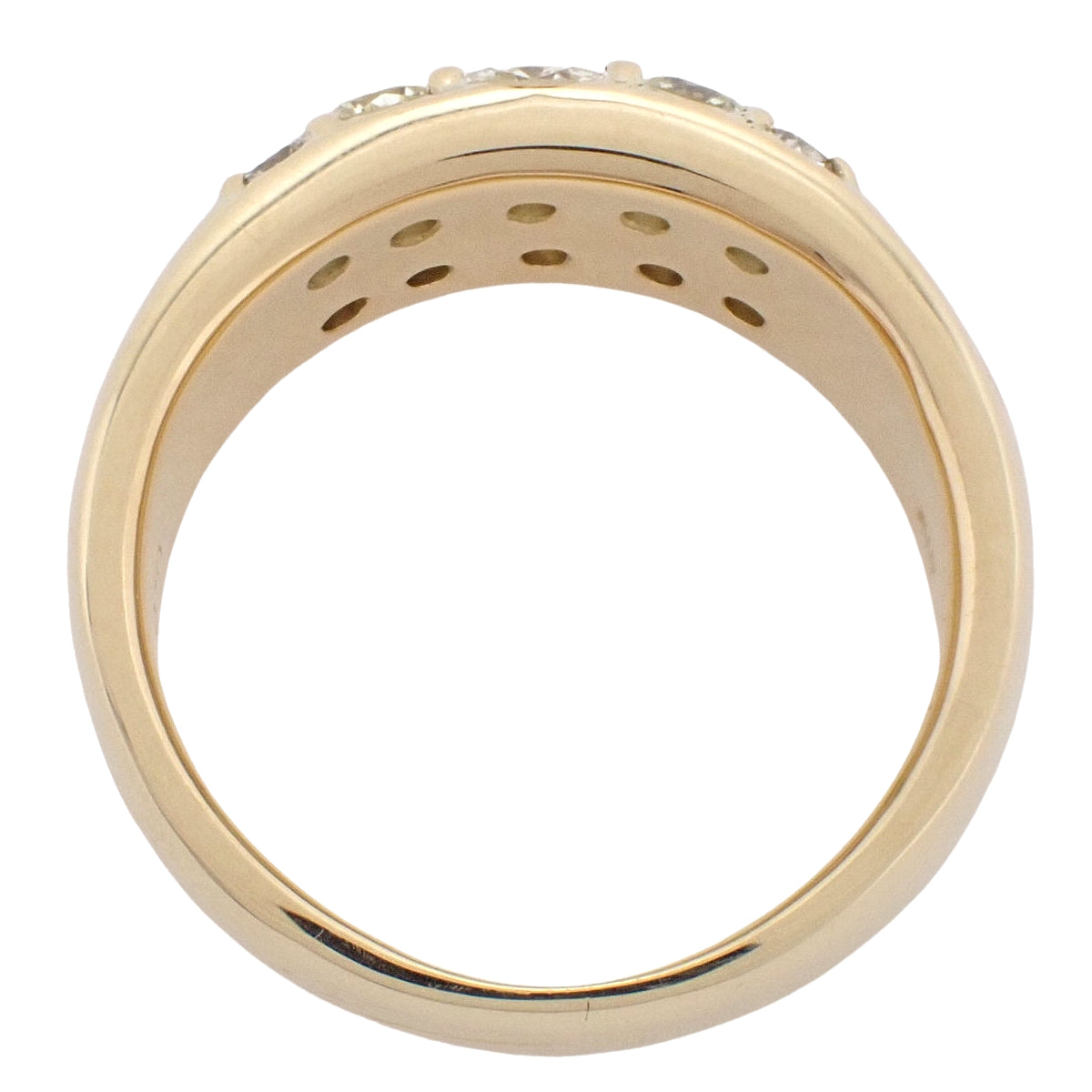 Diamond Ring D0.961 Yellow Gold K18YG Size 12(52) 10.0g