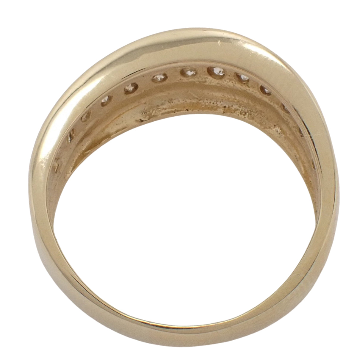 Diamond Ring D0.50 Yellow Gold K18YG Size 15 (US 7.25) 7.3g