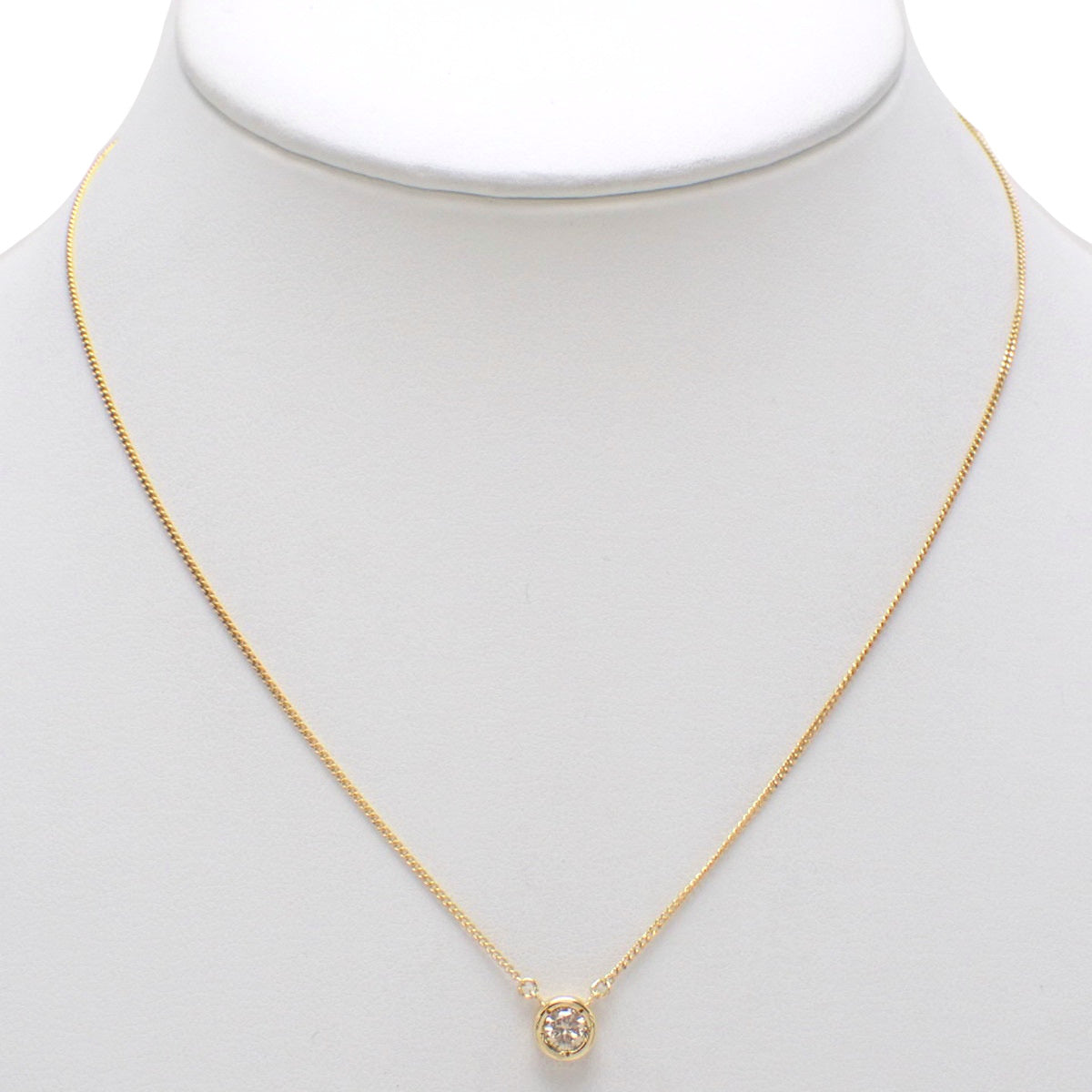 Diamond Necklace D0.34 Yellow Gold K18YG 2.5g