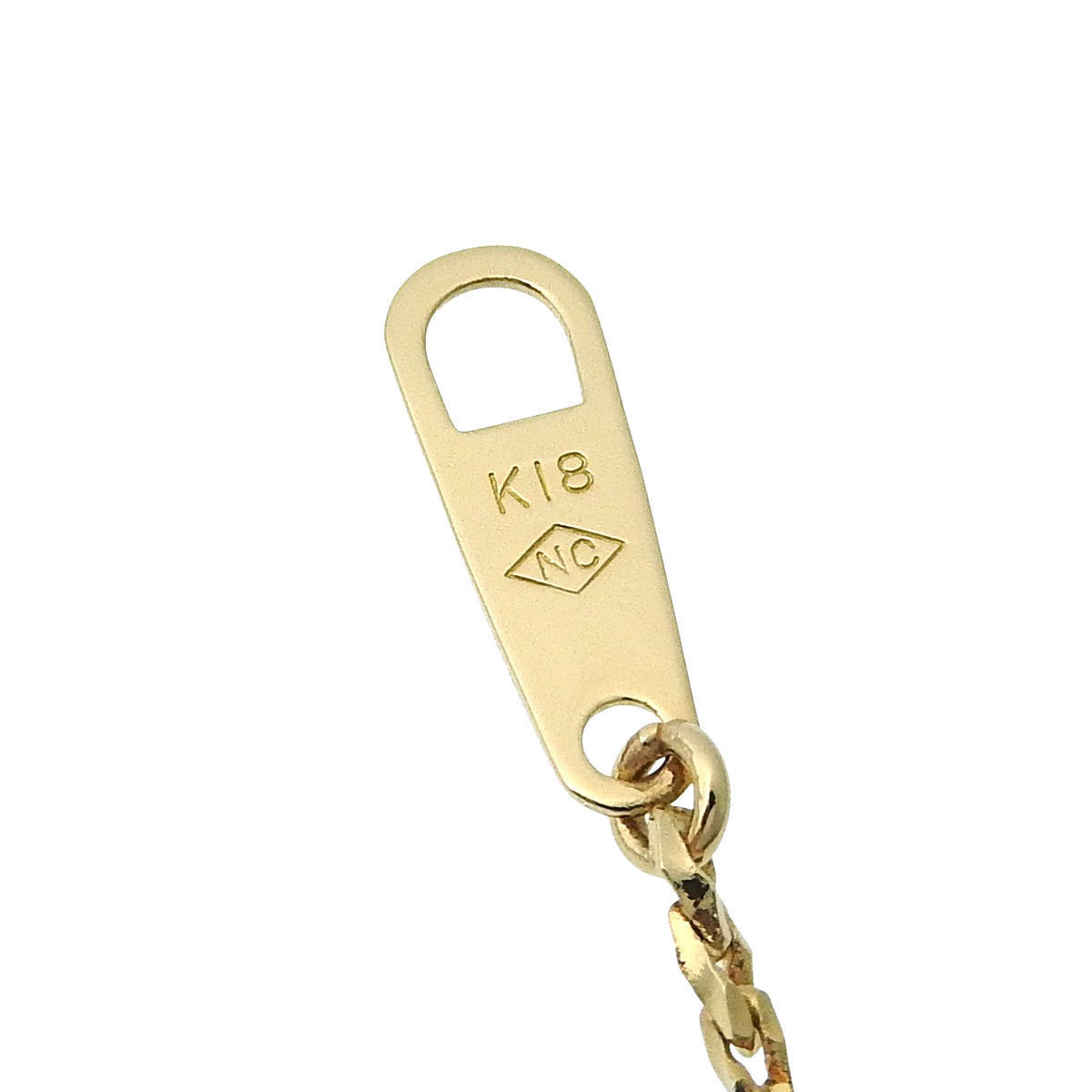 马蹄形单钻项链,D0.11 黄金 K18YG,4.9克