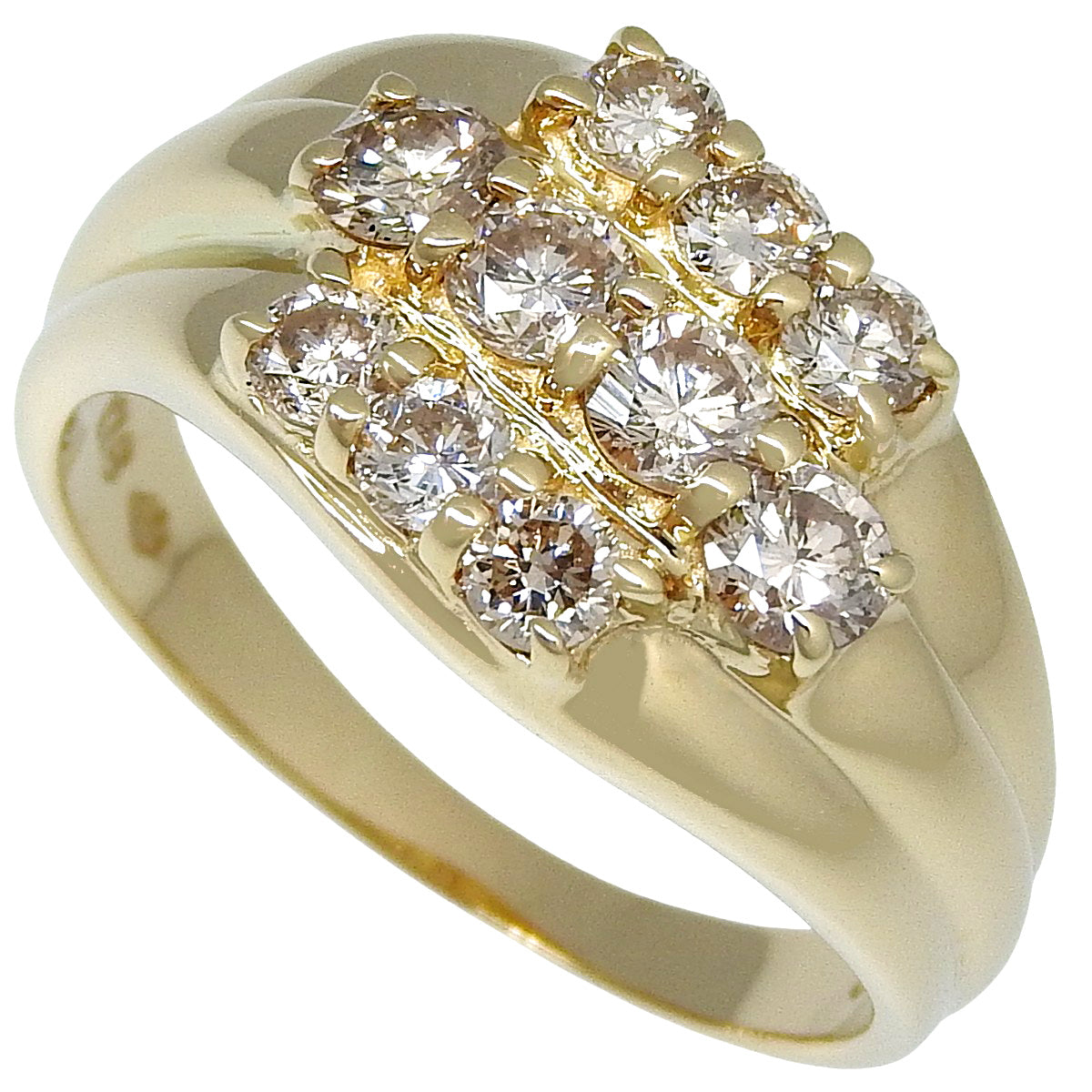 Diamond ring D1.02 Yellow gold K18YG 5.1g