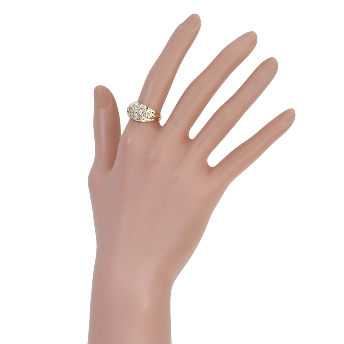 钻石戒指,直径1.02克拉,18K黄金,重5.1克