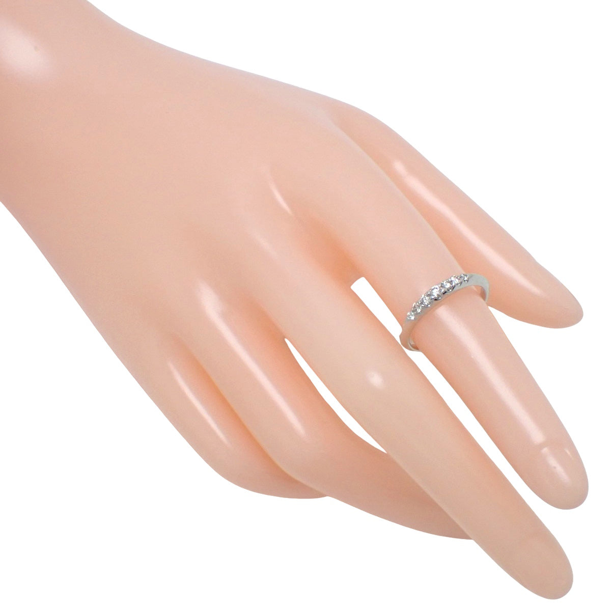 Diamond Ring D0.20 White Gold K18WG Size 12 (US 6) 2.6g
