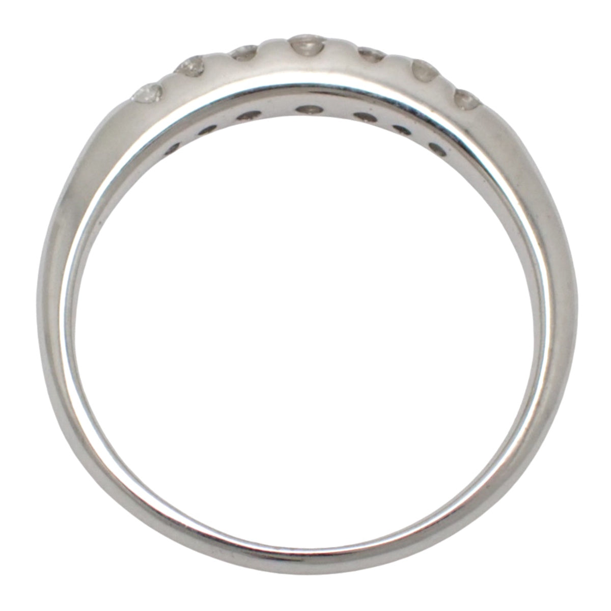Diamond Ring D0.20 White Gold K18WG Size 12 (US 6) 2.6g