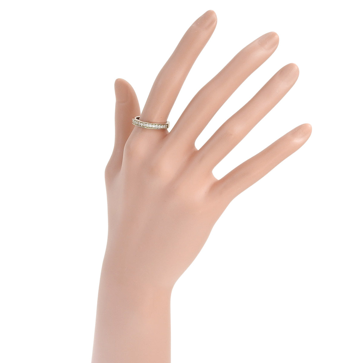Half Eternity Diamond Ring D0.40 K18PG Size 14 (54) 3.6g