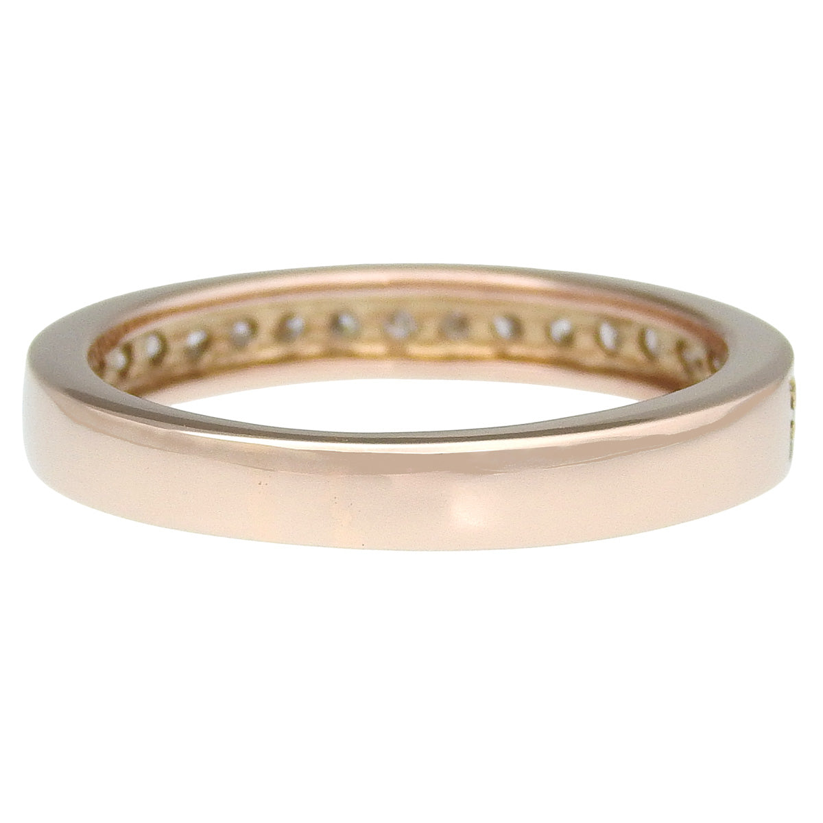 Half Eternity Diamond Ring D0.40 K18PG Size 14 (54) 3.6g