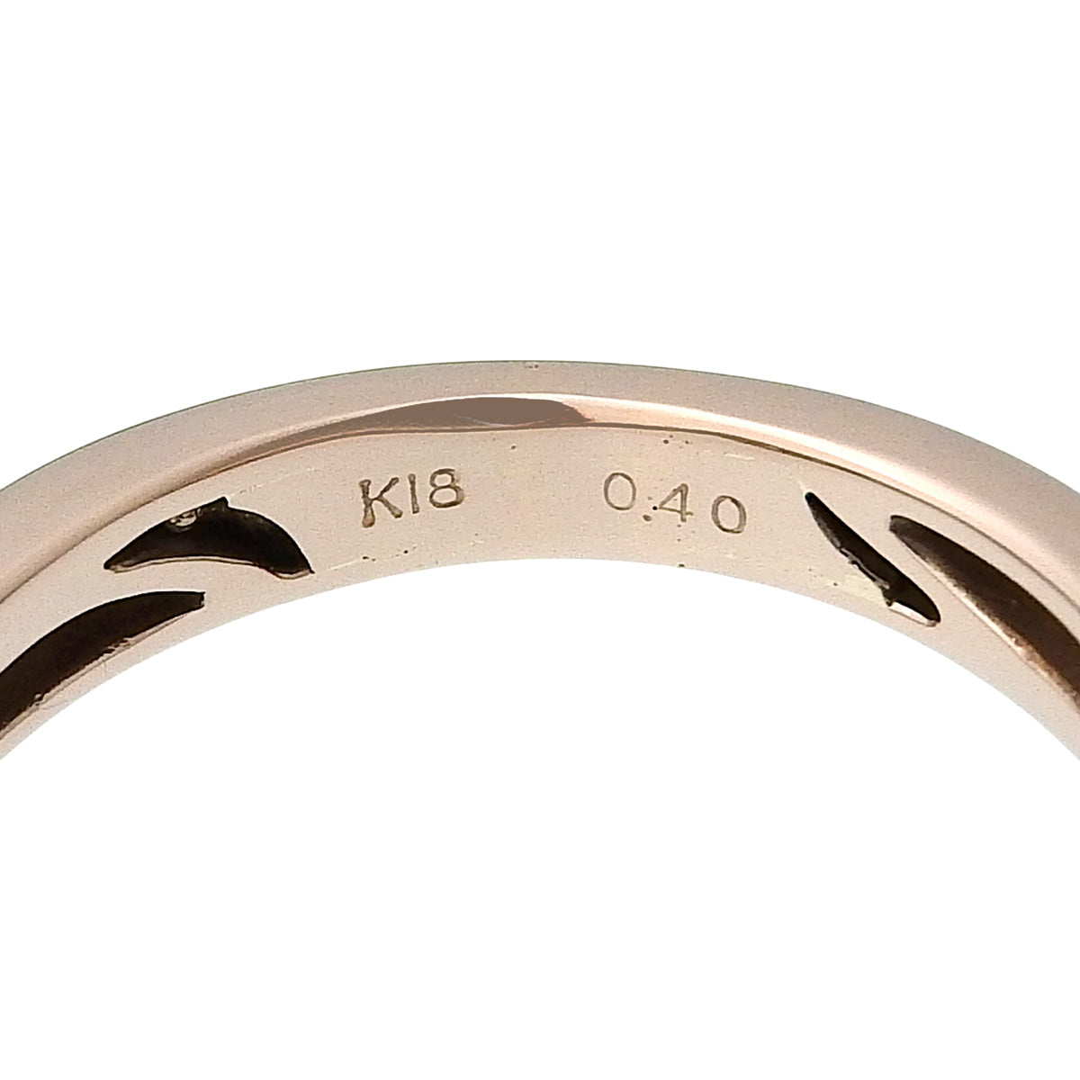 Half Eternity Diamond Ring D0.40 K18PG Size 14 (54) 3.6g