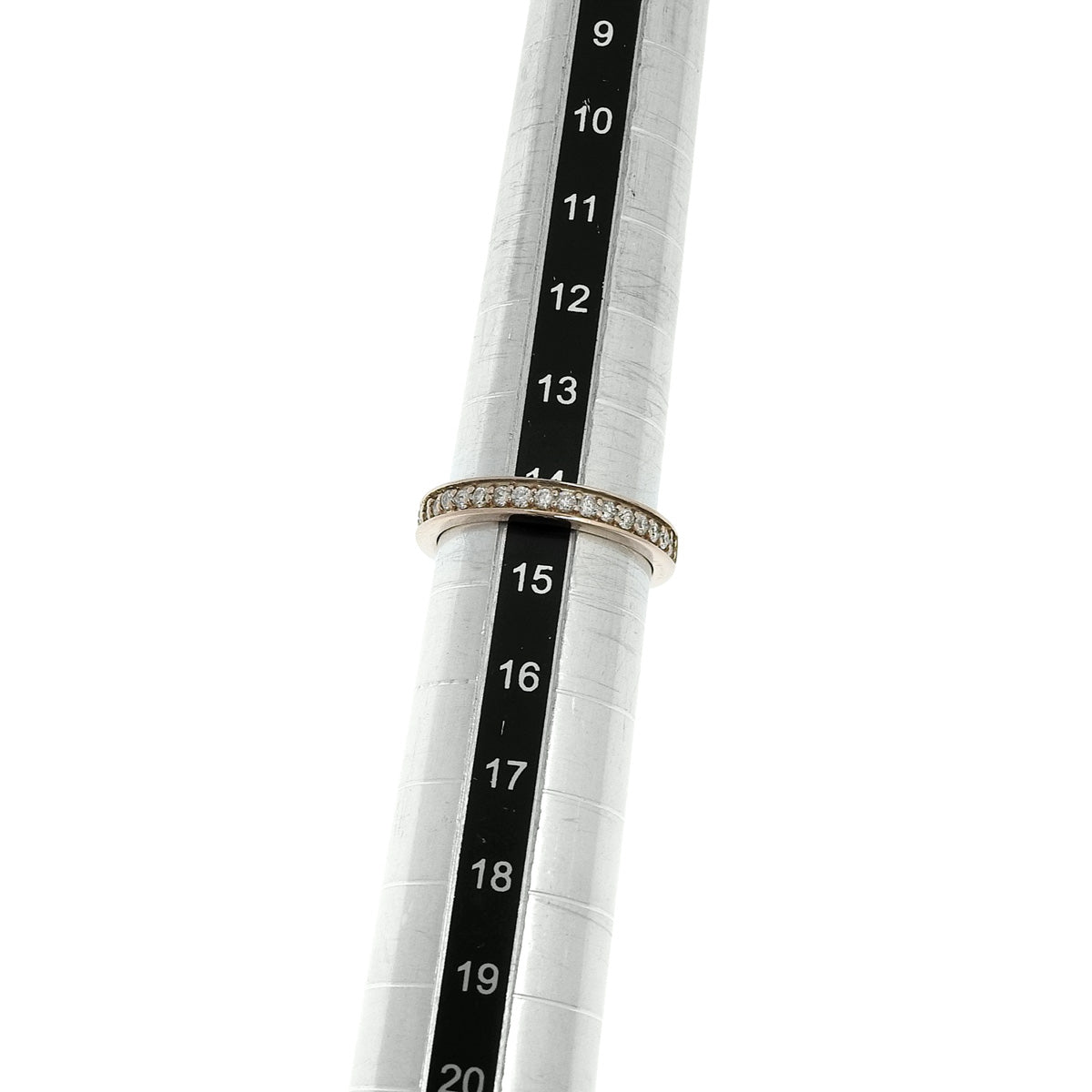 Half Eternity Diamond Ring D0.40 K18PG Size 14 (54) 3.6g