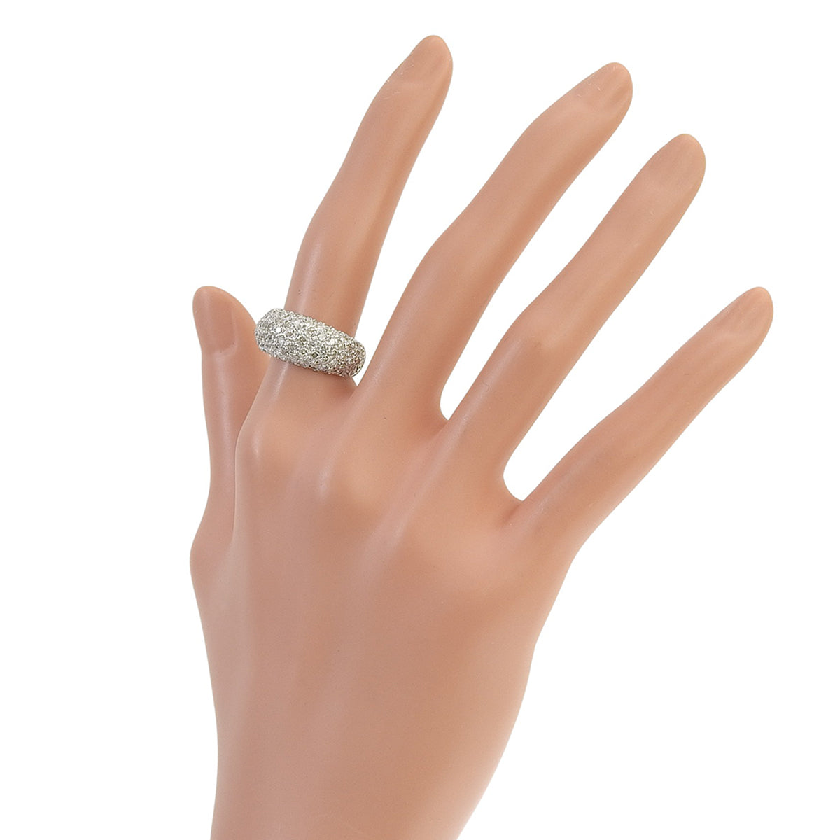 Half Pavé Ring D2.00 White Gold K18WG 7.4g