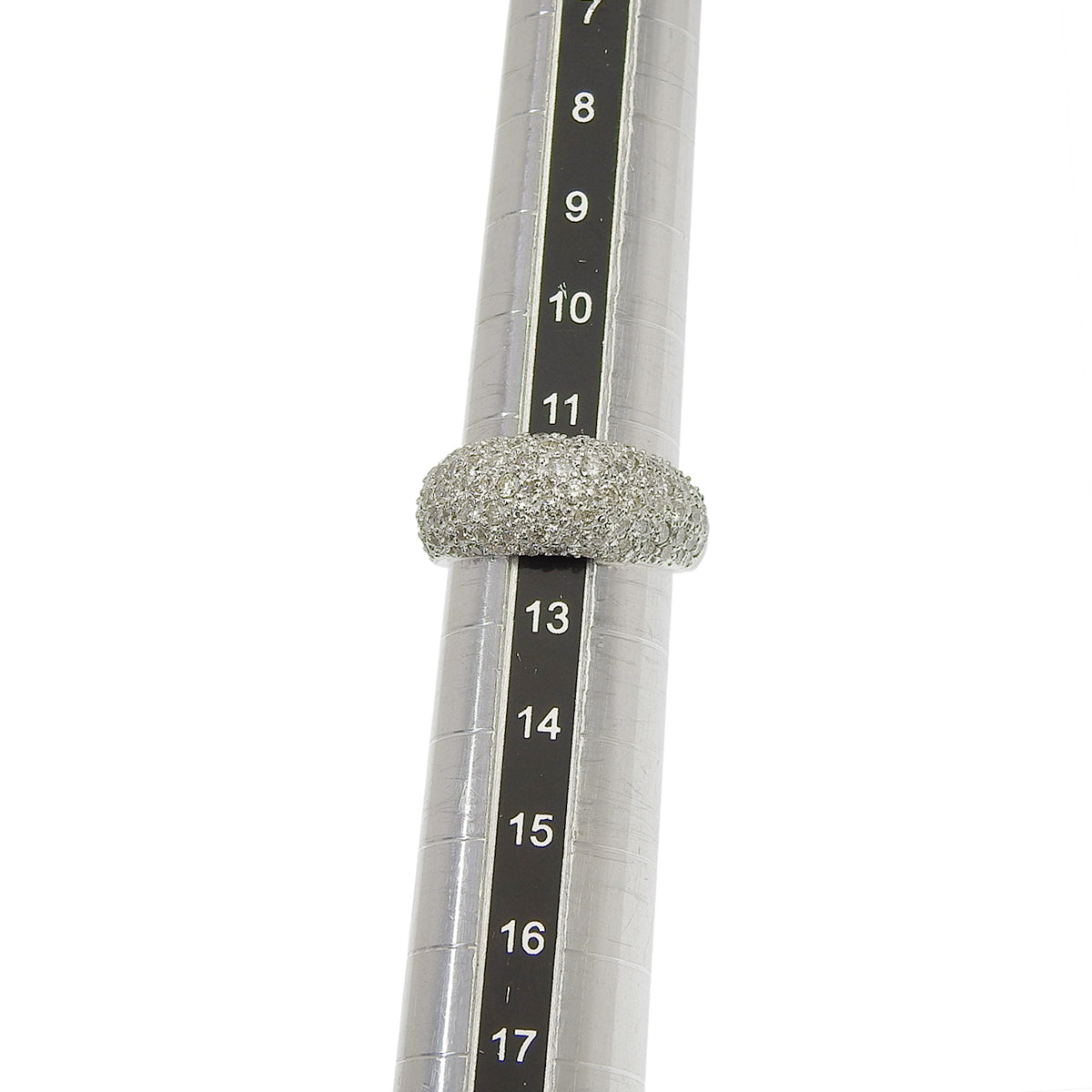 Half Pavé Ring D2.00 White Gold K18WG 7.4g