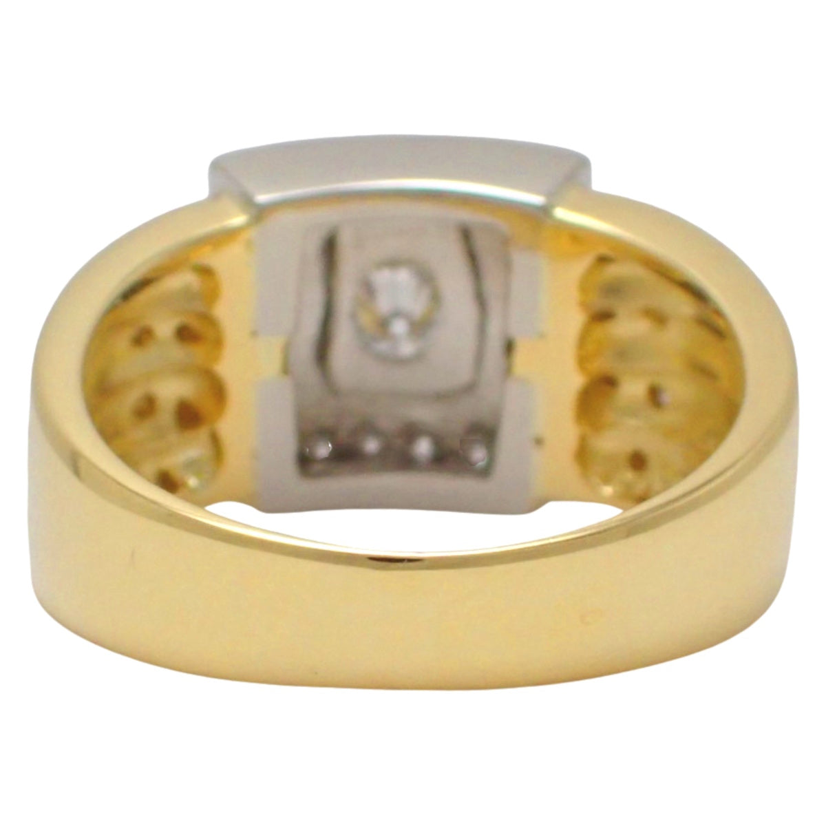 ダイヤモンド リング D0.56 プラチナ Pt900 イエローゴールド K18YG 18(58)号 11.0g