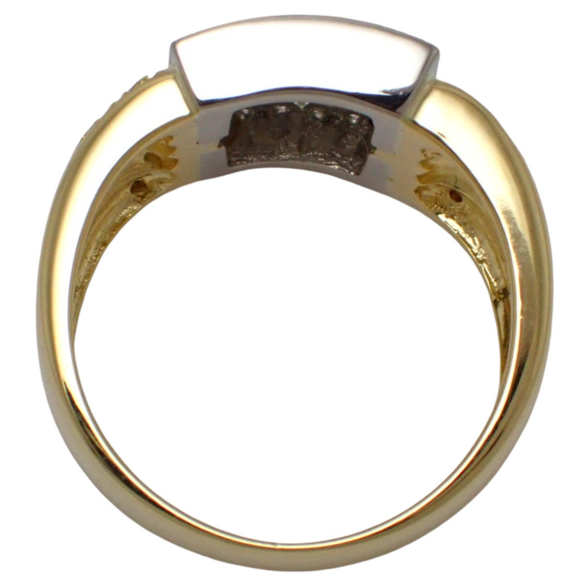 ダイヤモンド リング D0.56 プラチナ Pt900 イエローゴールド K18YG 18(58)号 11.0g