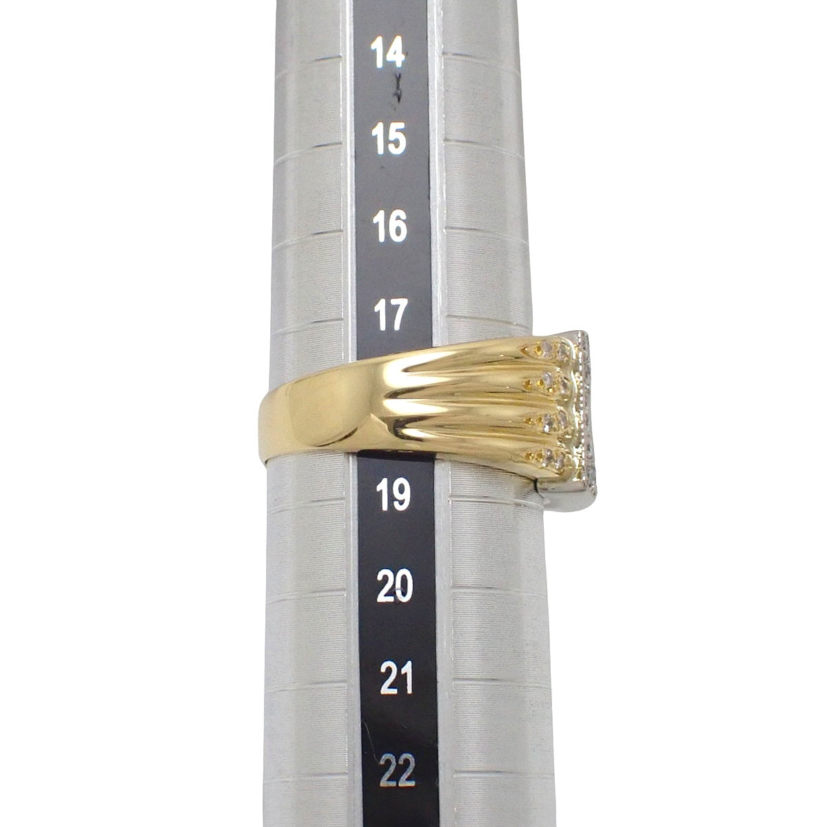 ダイヤモンド リング D0.56 プラチナ Pt900 イエローゴールド K18YG 18(58)号 11.0g