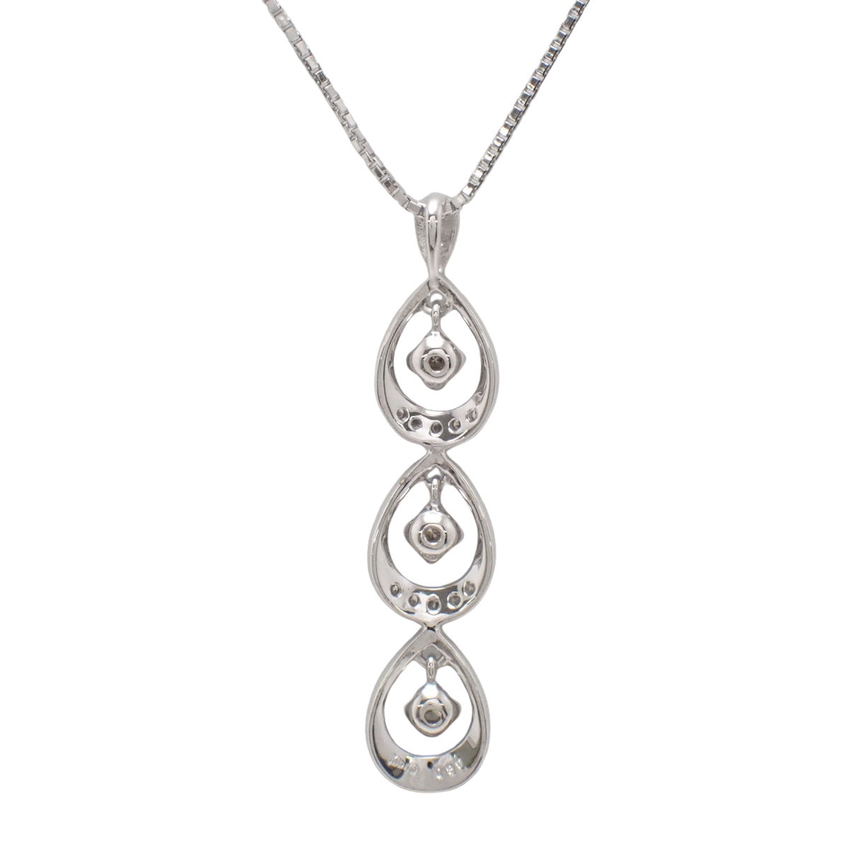 Diamond Necklace D0.30 White Gold K18WG 4.5g