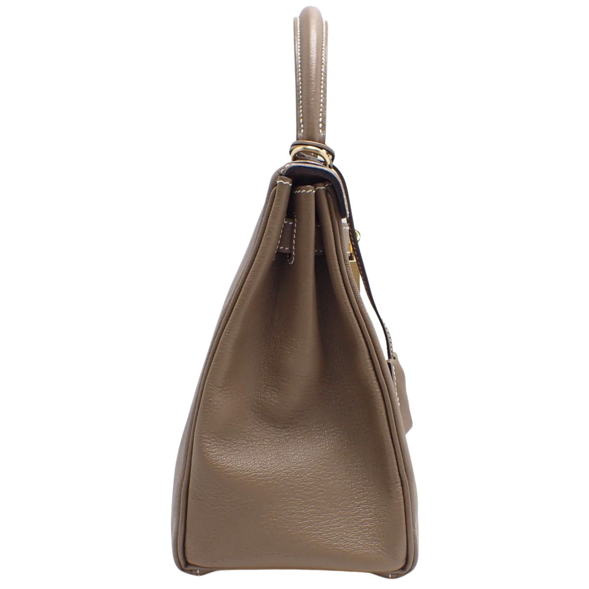 ケリー28 (内縫い) シェーブル エトープ/エトゥープ シャンパンゴールド金具 D刻印