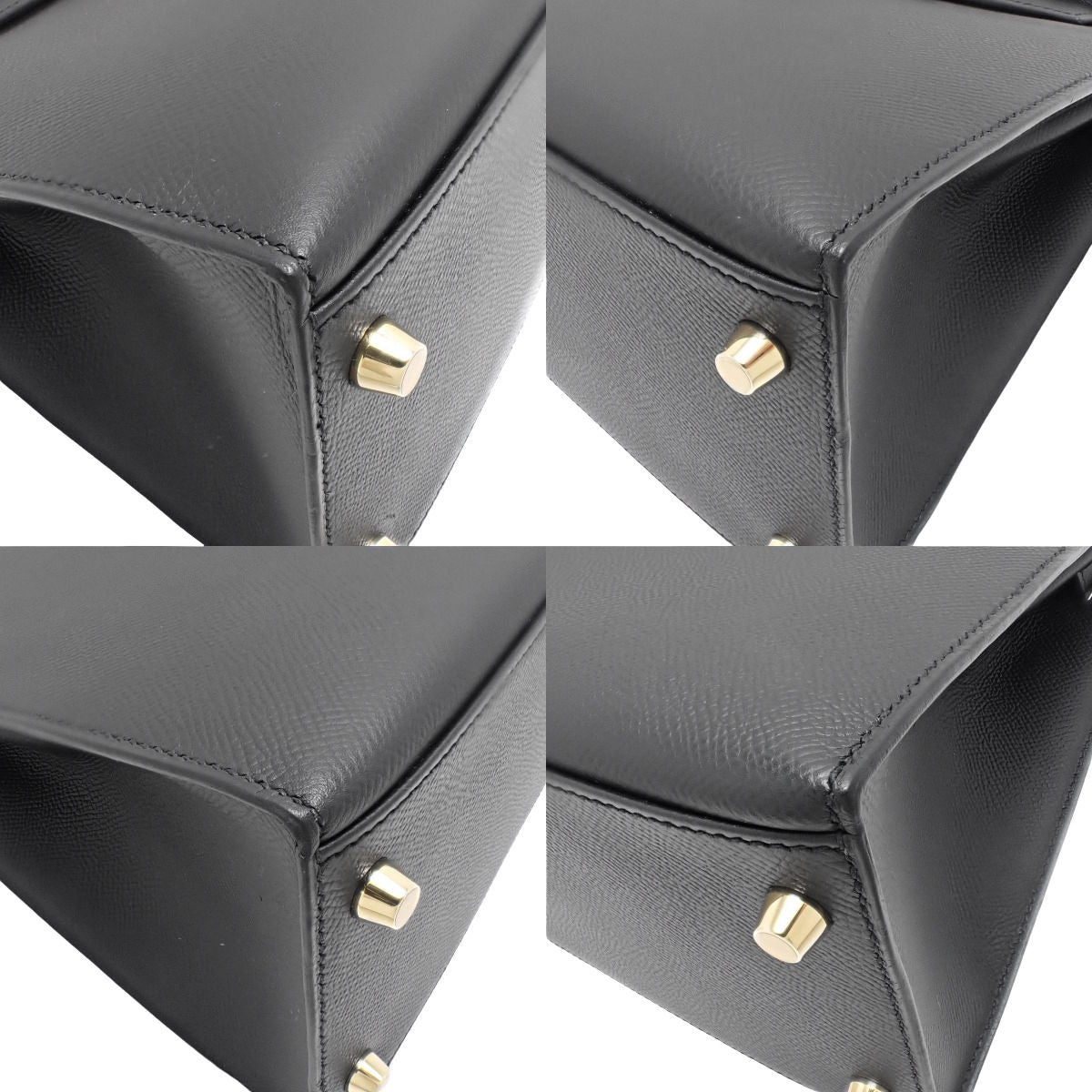 Kelly 28(外缝线)爱普生黑色缝纫机,配金色五金件和C形印章