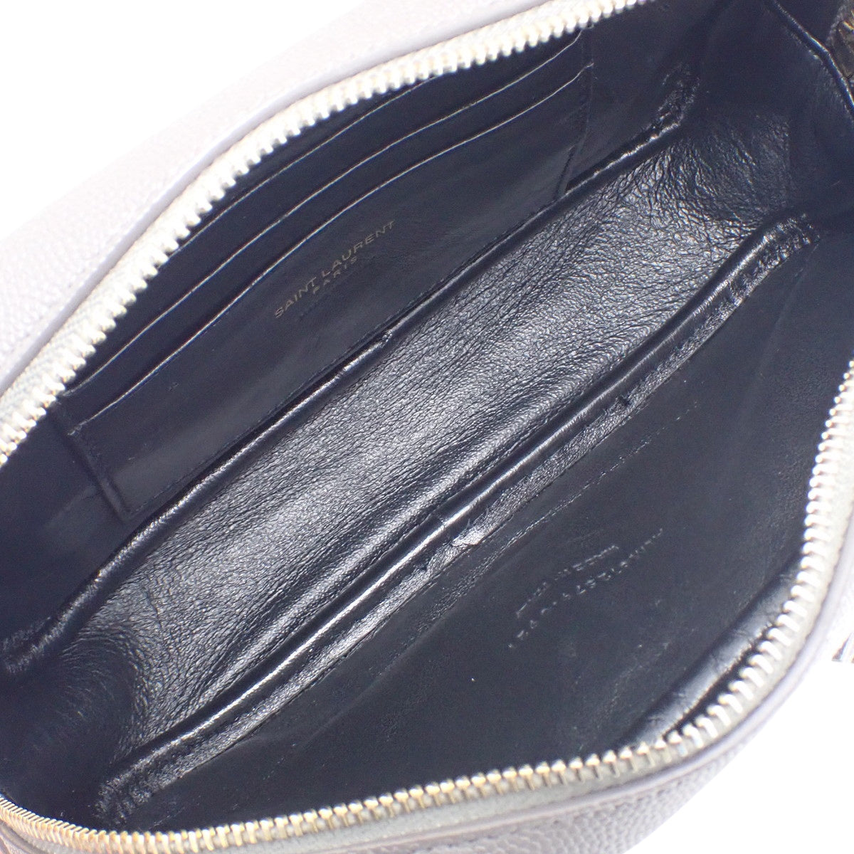 Lou Mini Bag, Leather, Gray, 612579