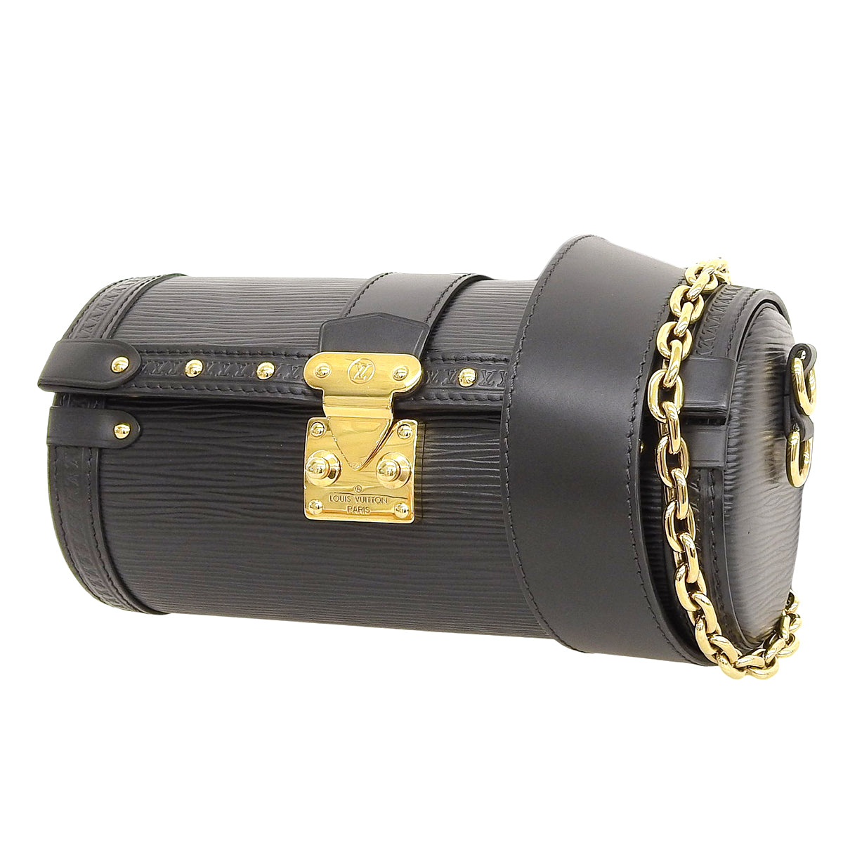 Epi Papillon 旅行箱,Epi 黑色皮革 M58655