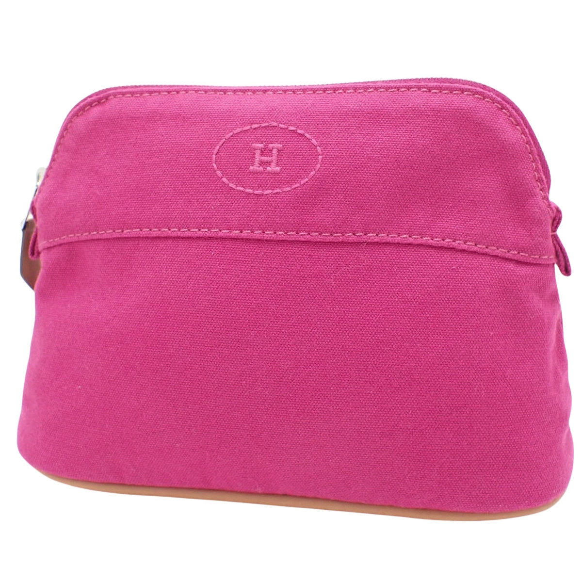 Bolide迷你手拿包,粉色棉帆布材质,银色五金配件