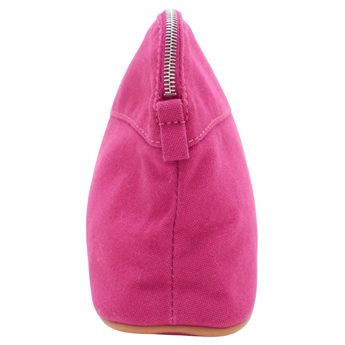 Bolide Mini Pouch in Pink Cotton Canvas with Silver Hardware