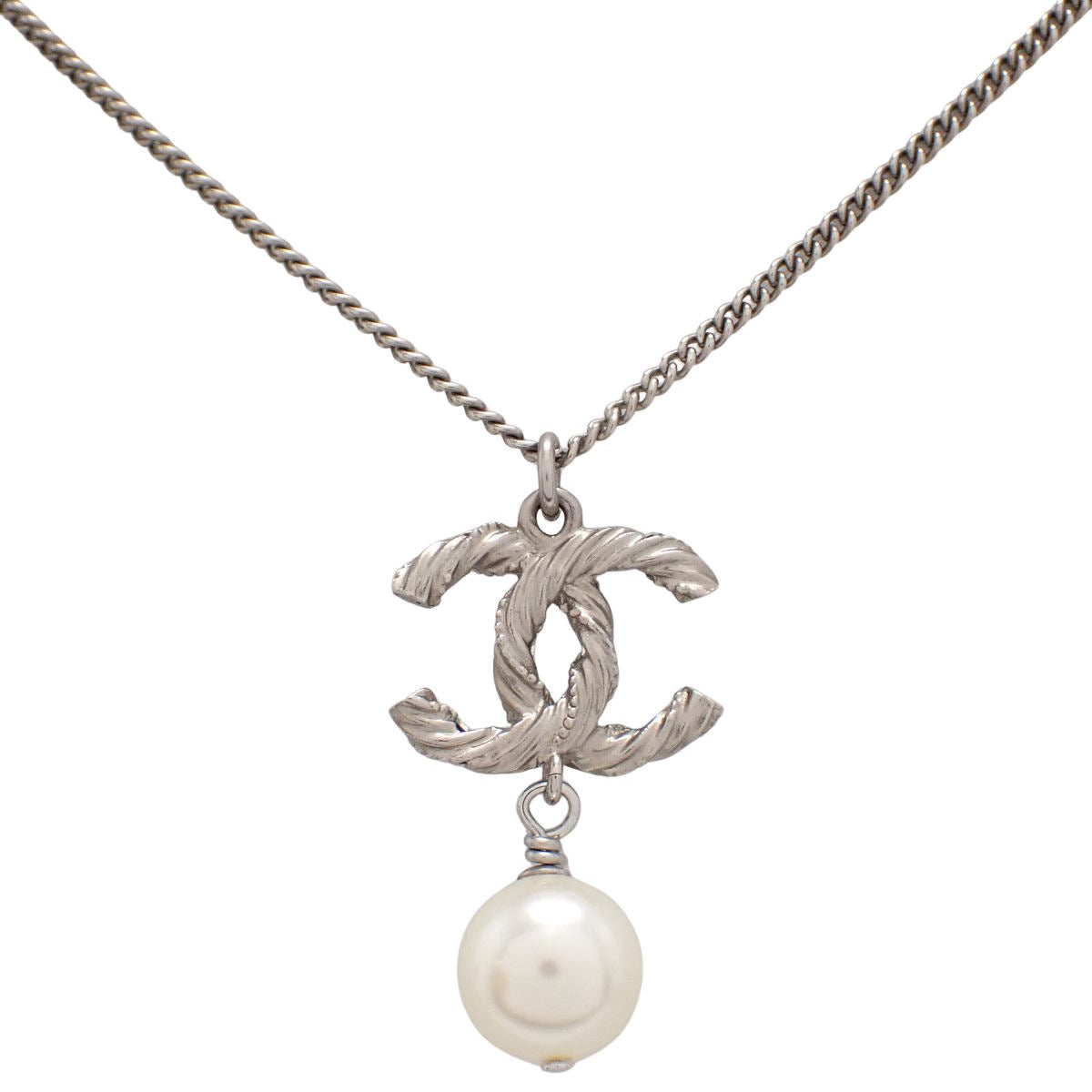 ココマーク パールネックレス メタル ラインストーン