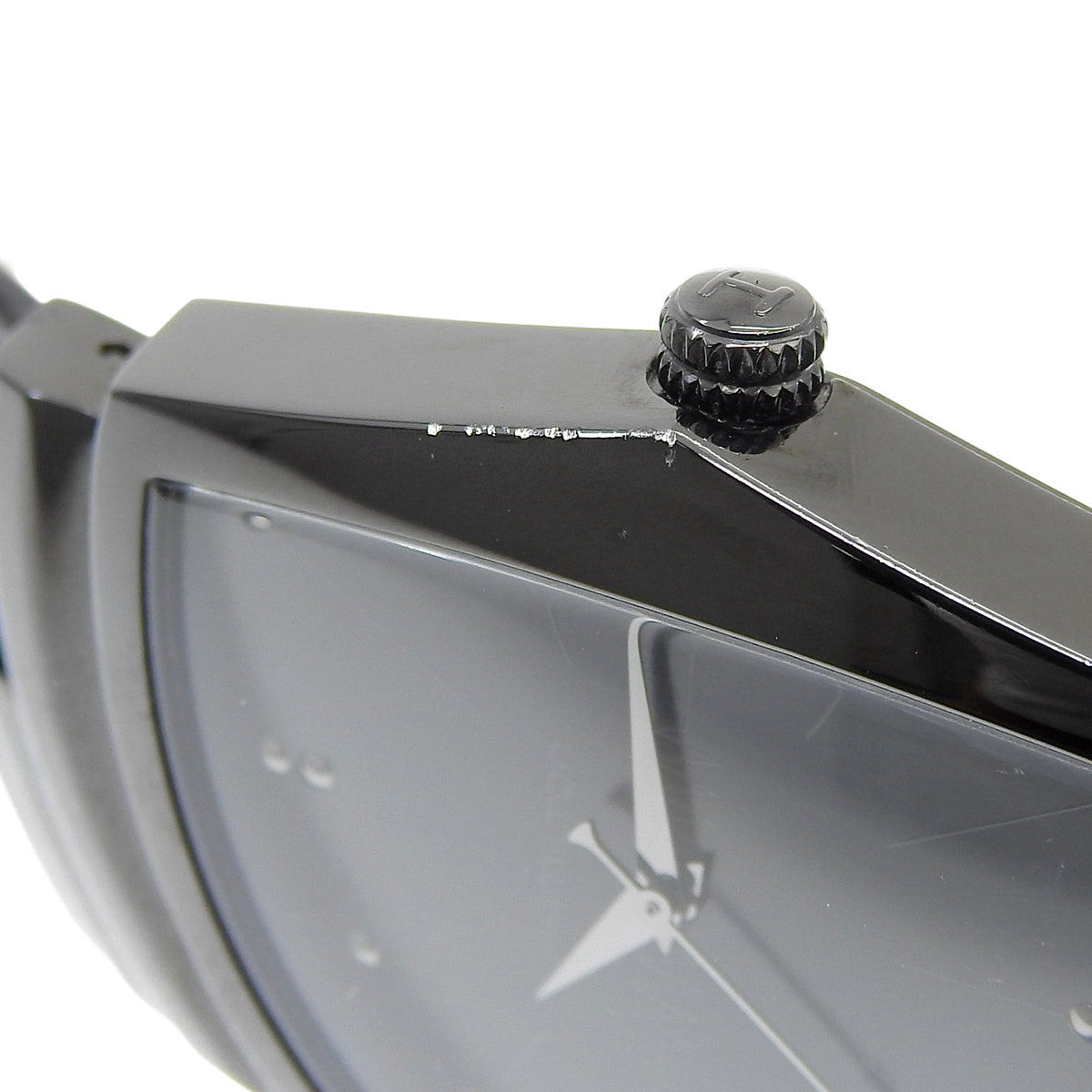 ベンチュラ フルブラック H244010 SS/革 ブラック クオーツ メンズ