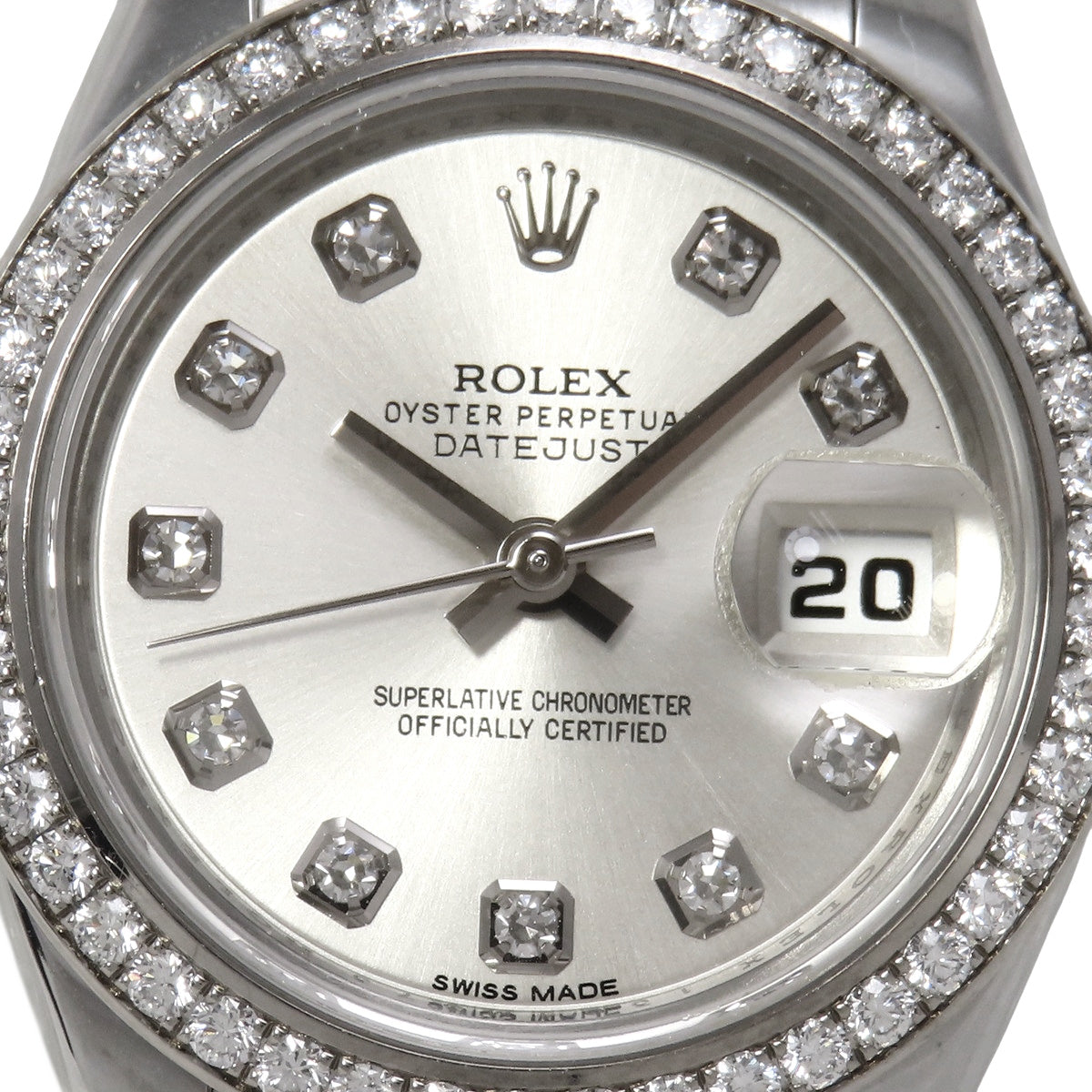 Datejust Bezel Diamond 179384G White Gold/Stainless Steel Random Number 10PD Automatic Women's