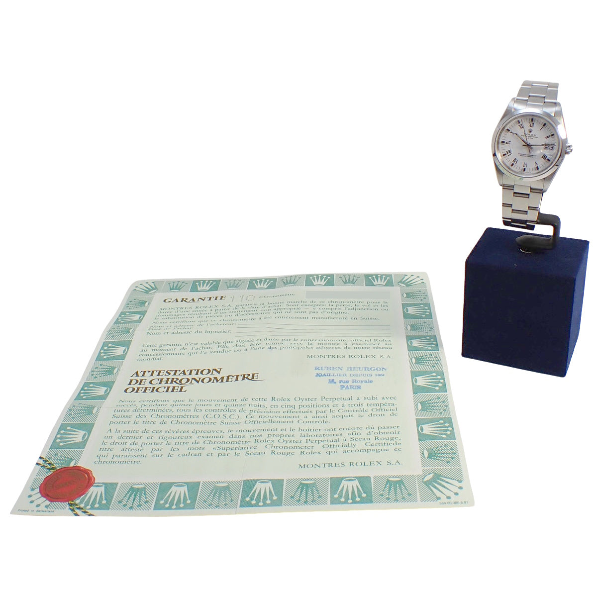 オイスターパーペチュアルデイト 15200 SS N番 ホワイト 自動巻き メンズ