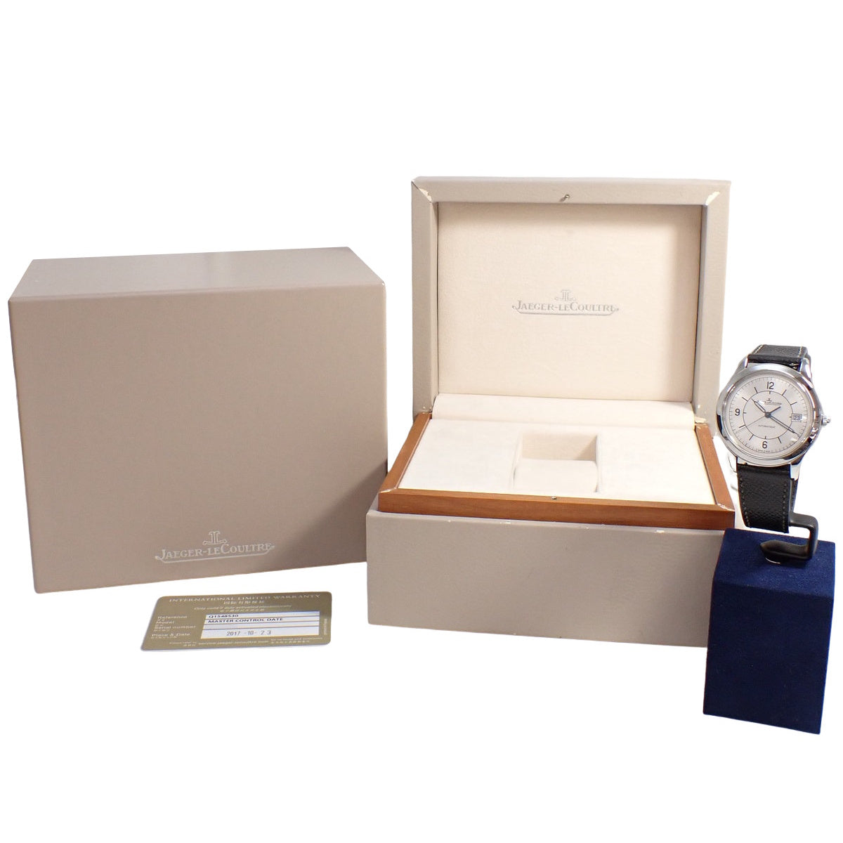Master Control Date Q1548530 Stainless Steel/Leather Silver Automatic Men's