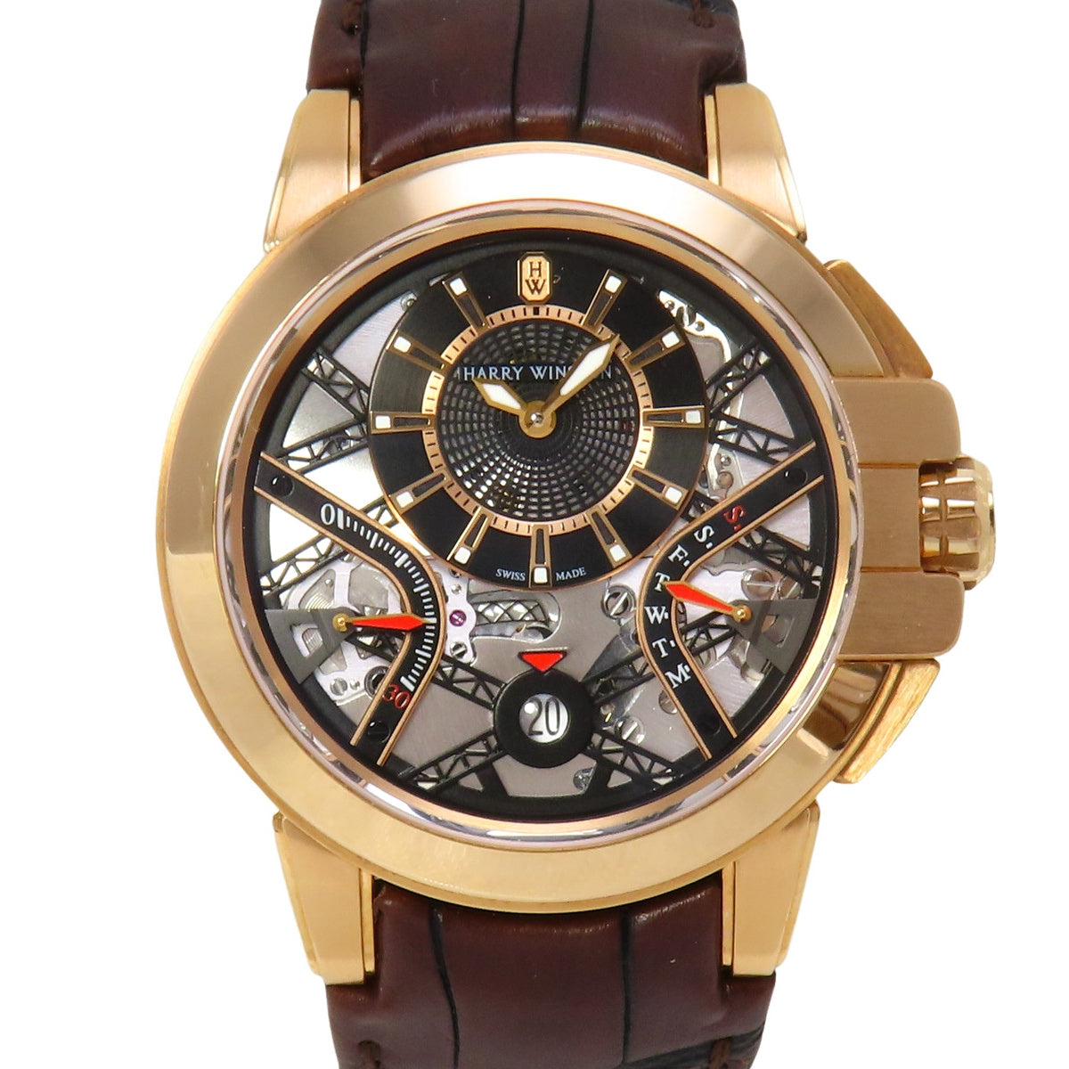 オーシャンバイレトログラード OCEABI42RR001 RG/革 シルバー 自動巻き メンズ