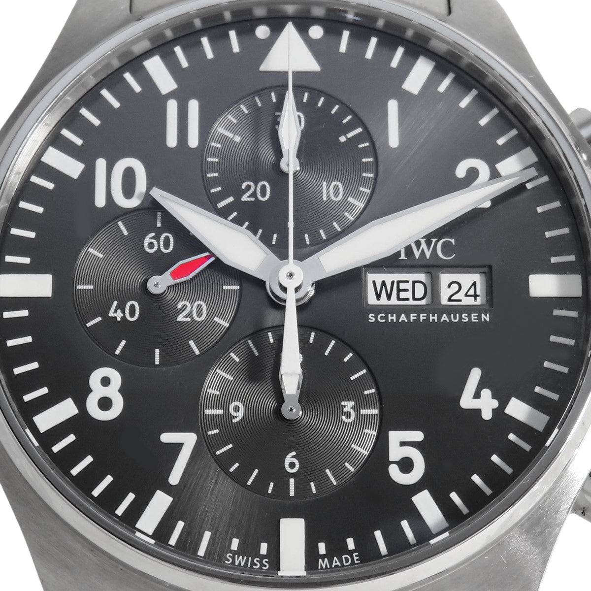 パイロットウォッチ クロノグラフ スピットファイア IW377719 SS グレー 自動巻き メンズ