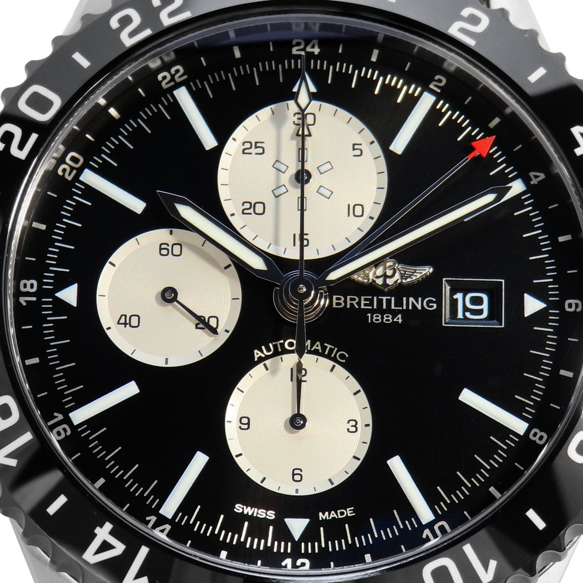 クロノライナー Y24310 SS ブラック 自動巻き メンズ