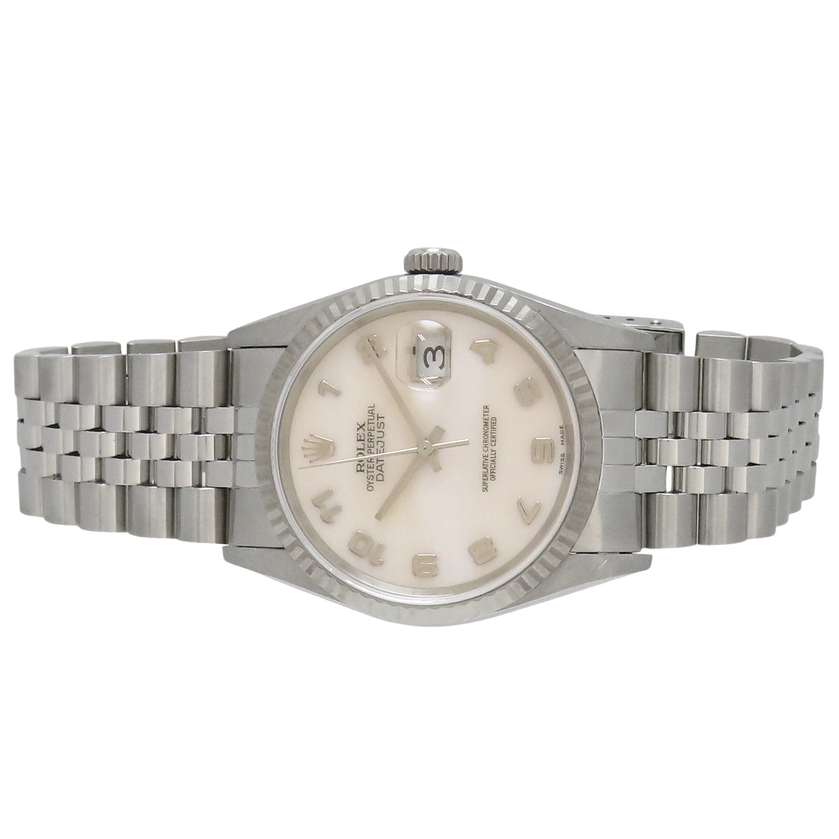 Datejust 16234NA White Gold/Stainless Steel T-series Automatic with Pink Shell Dial, Men's