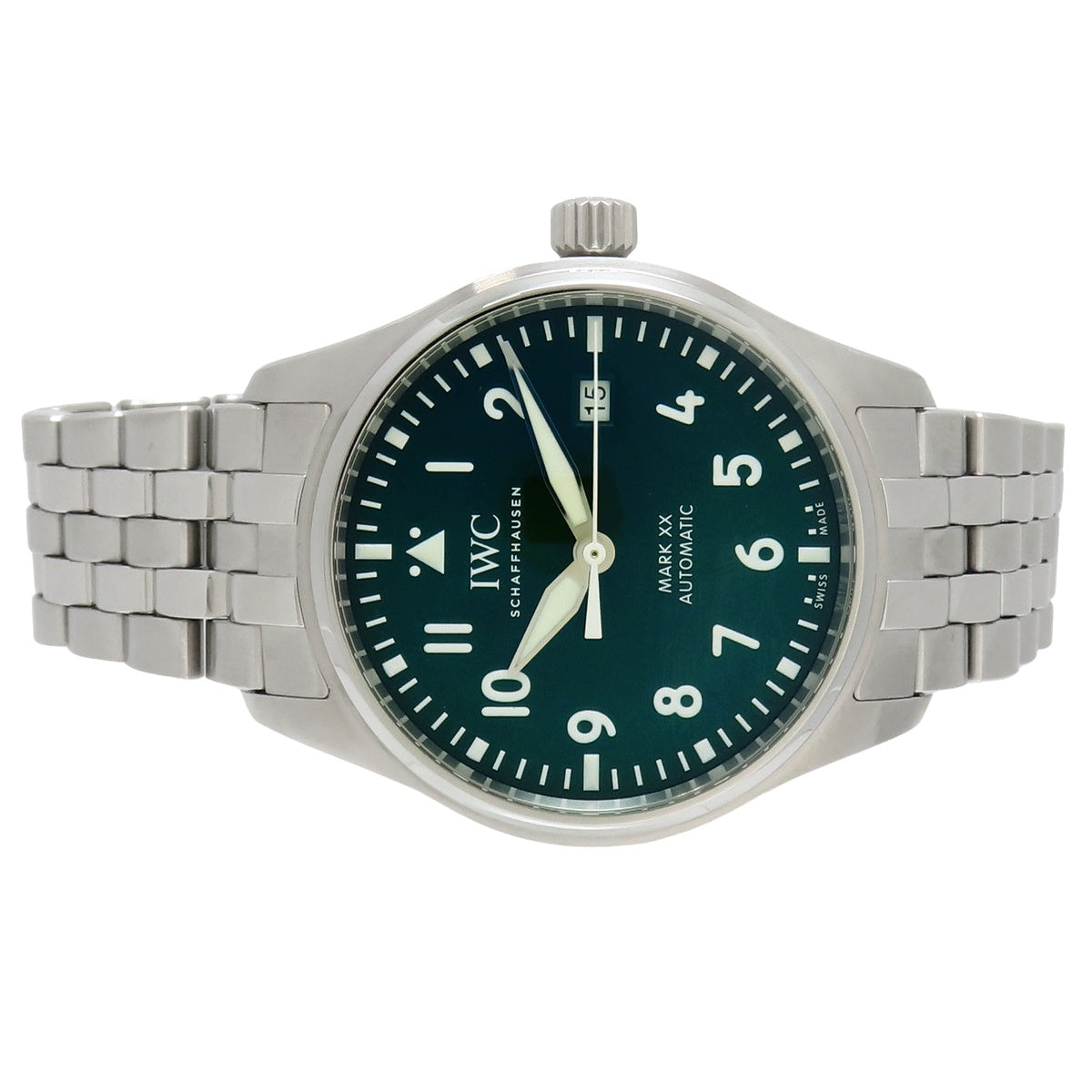 飞行员腕表 Mark XX IW328205 不锈钢绿色自动男士腕表