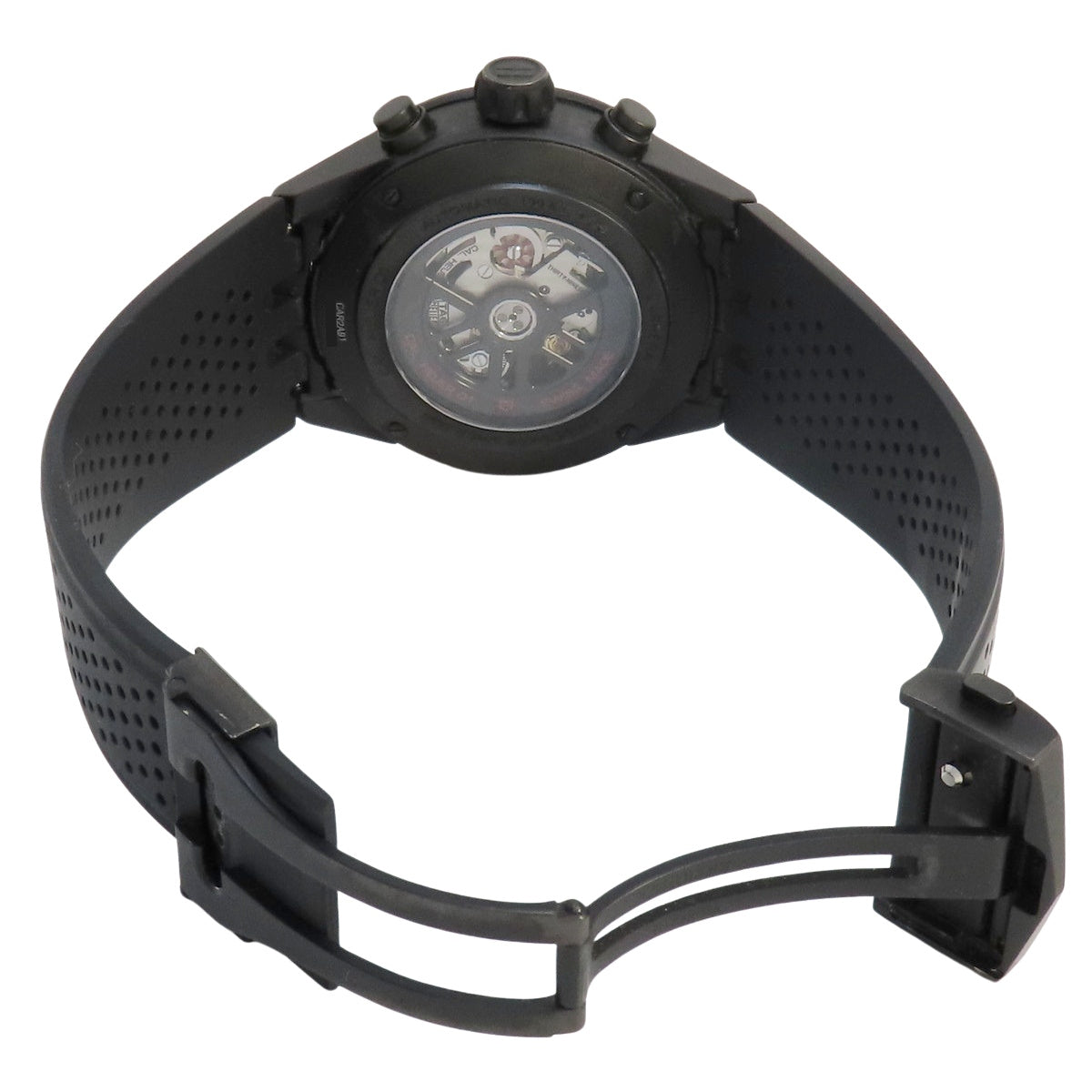 カレラ キャリバーホイヤー01 CAR2A91 CE/ラバー ブラック 自動巻き メンズ