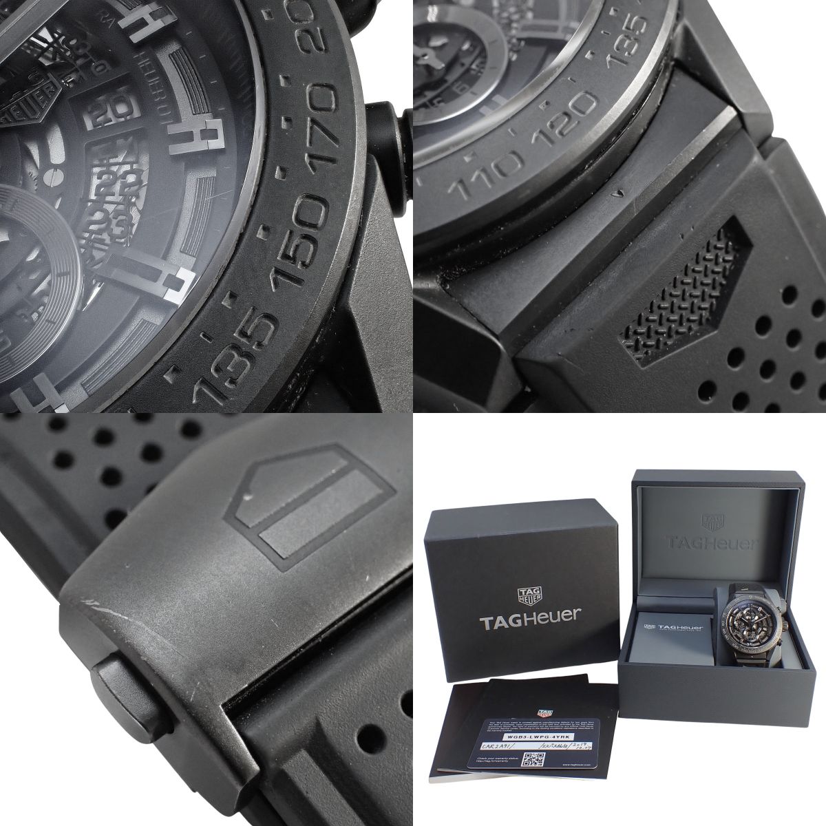 カレラ キャリバーホイヤー01 CAR2A91 CE/ラバー ブラック 自動巻き メンズ