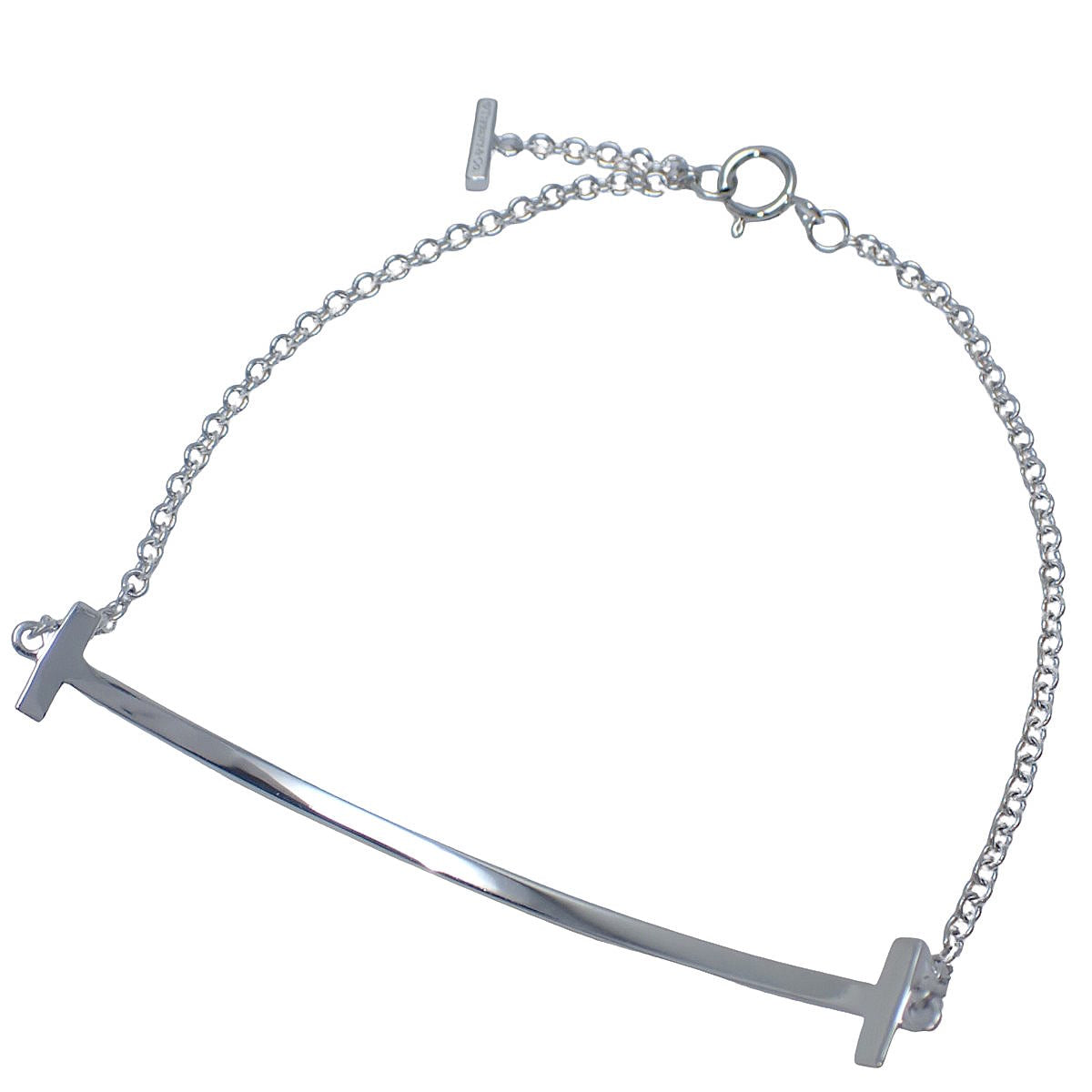 微笑小手链,粉色蓝宝石和白金(18K白金)