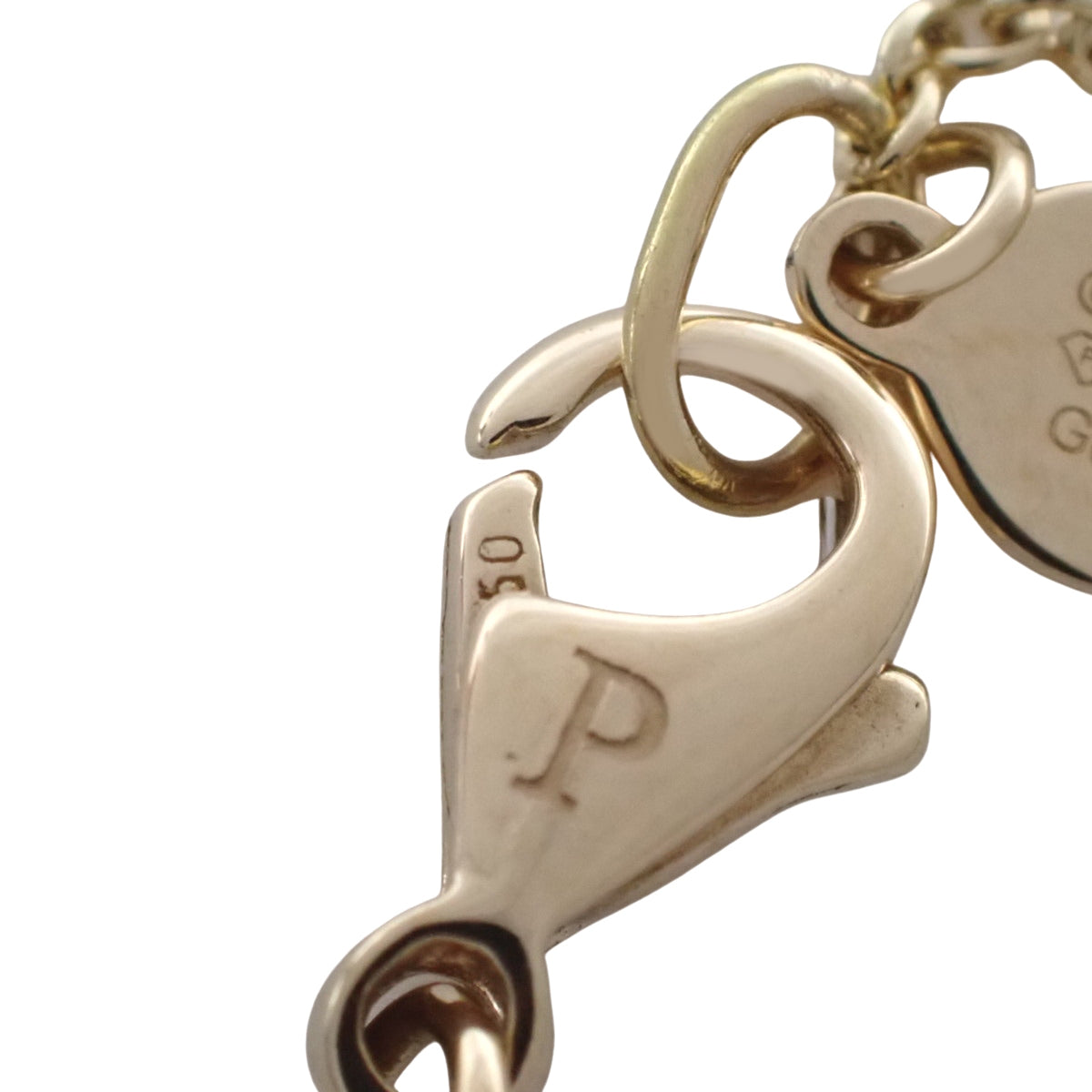 Rose long necklace in 18K yellow gold with diamonds