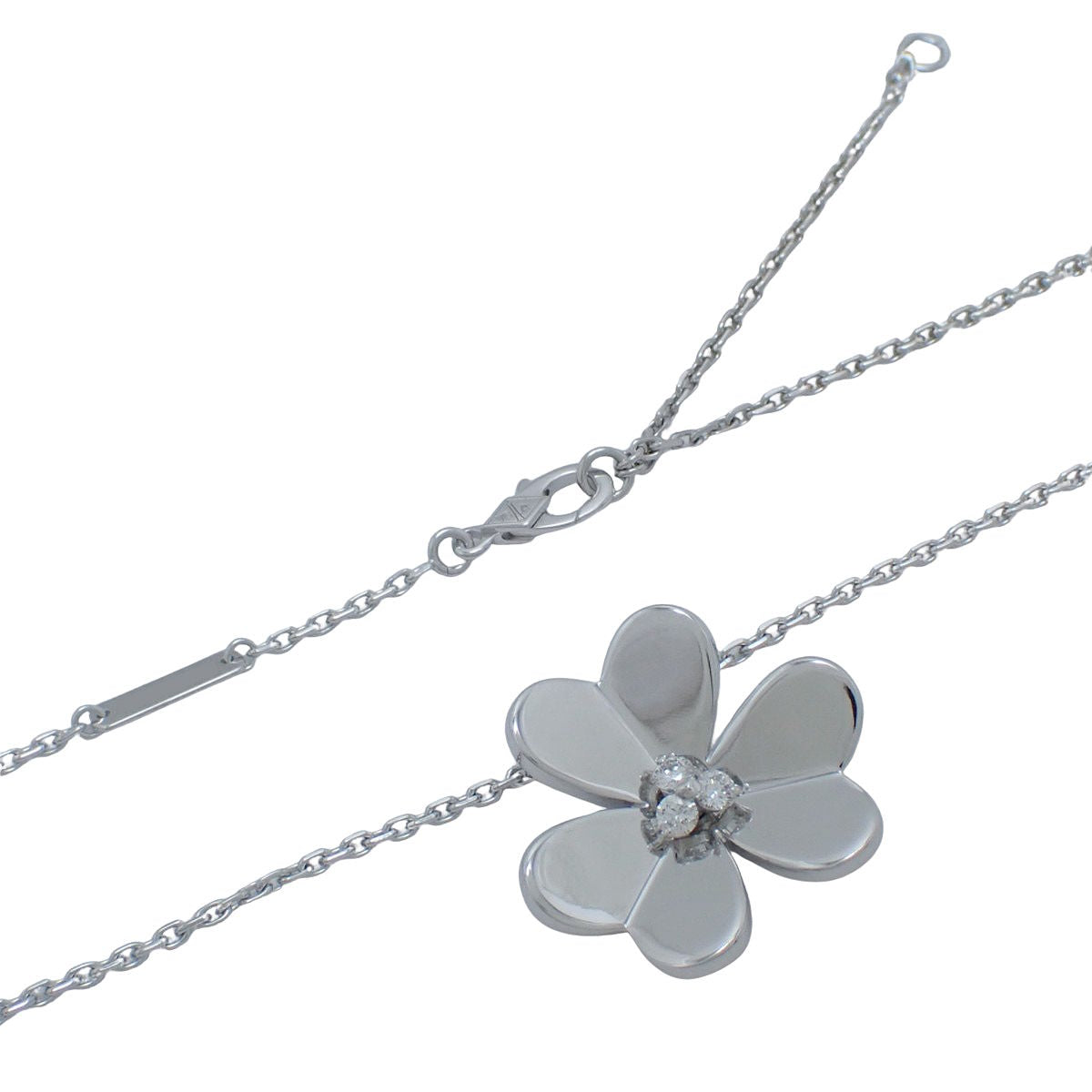 Frivole pendant, large model, diamond, white gold, 18K white gold, 18K white gold