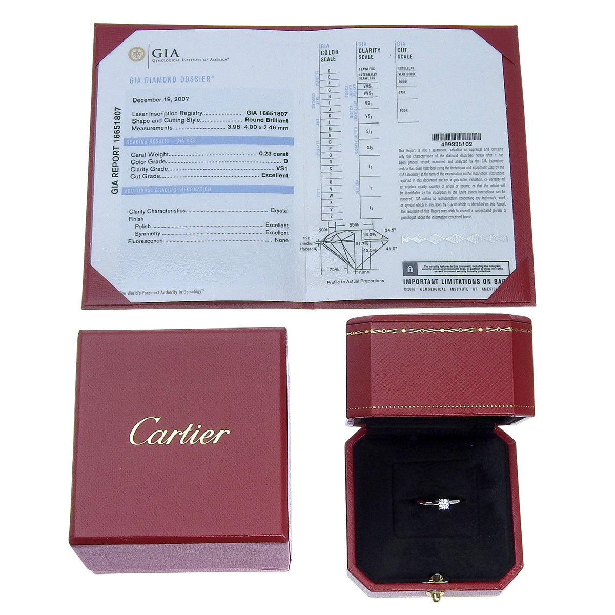 单钻戒指,钻石直径0.23克拉,铂金材质,Pt950,重2.5克